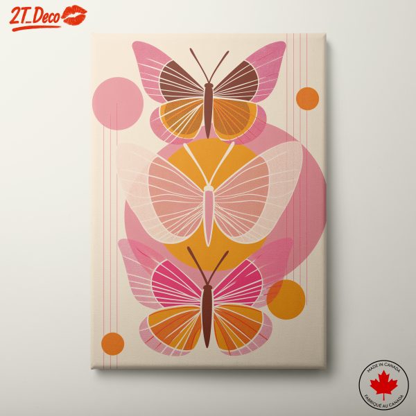 Stylized Butterflies Abstract Art