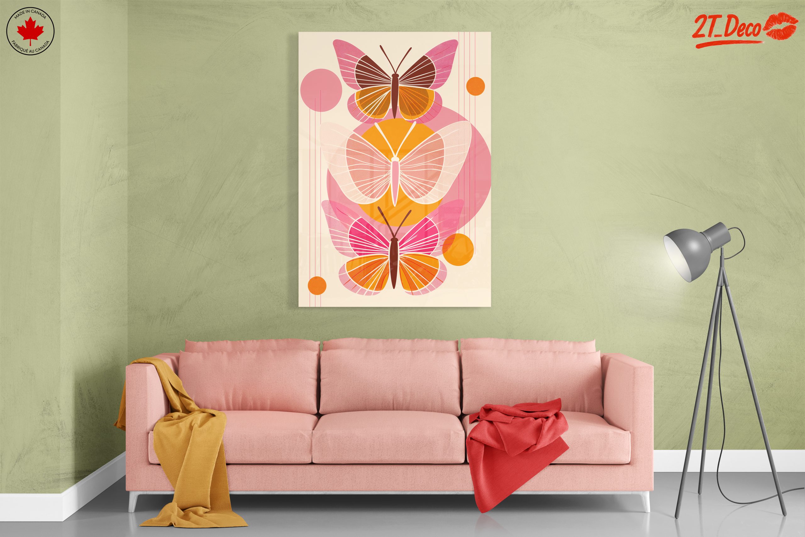 Stylized Butterflies Abstract Art - Image 7