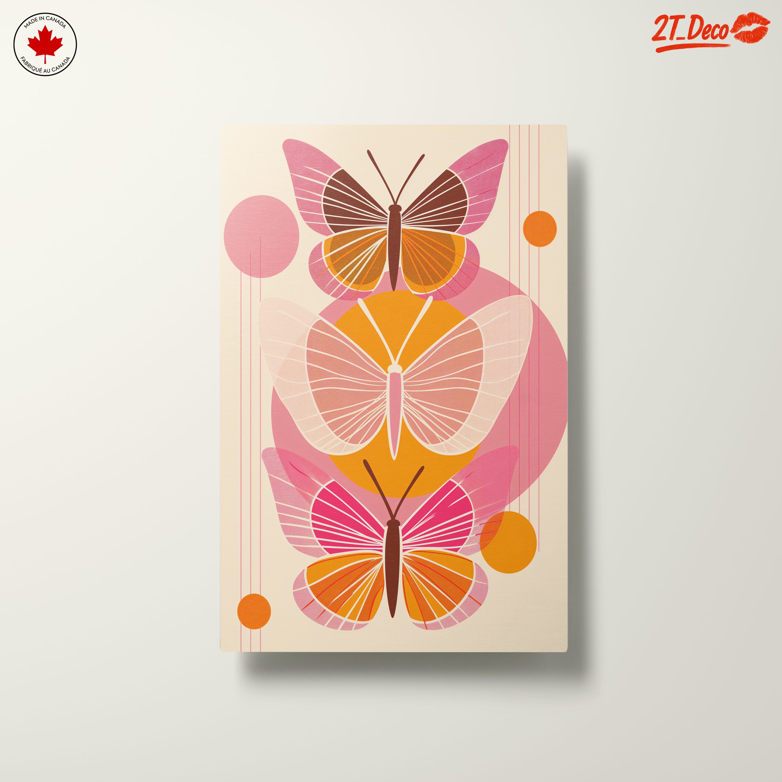 Stylized Butterflies Abstract Art - Image 10