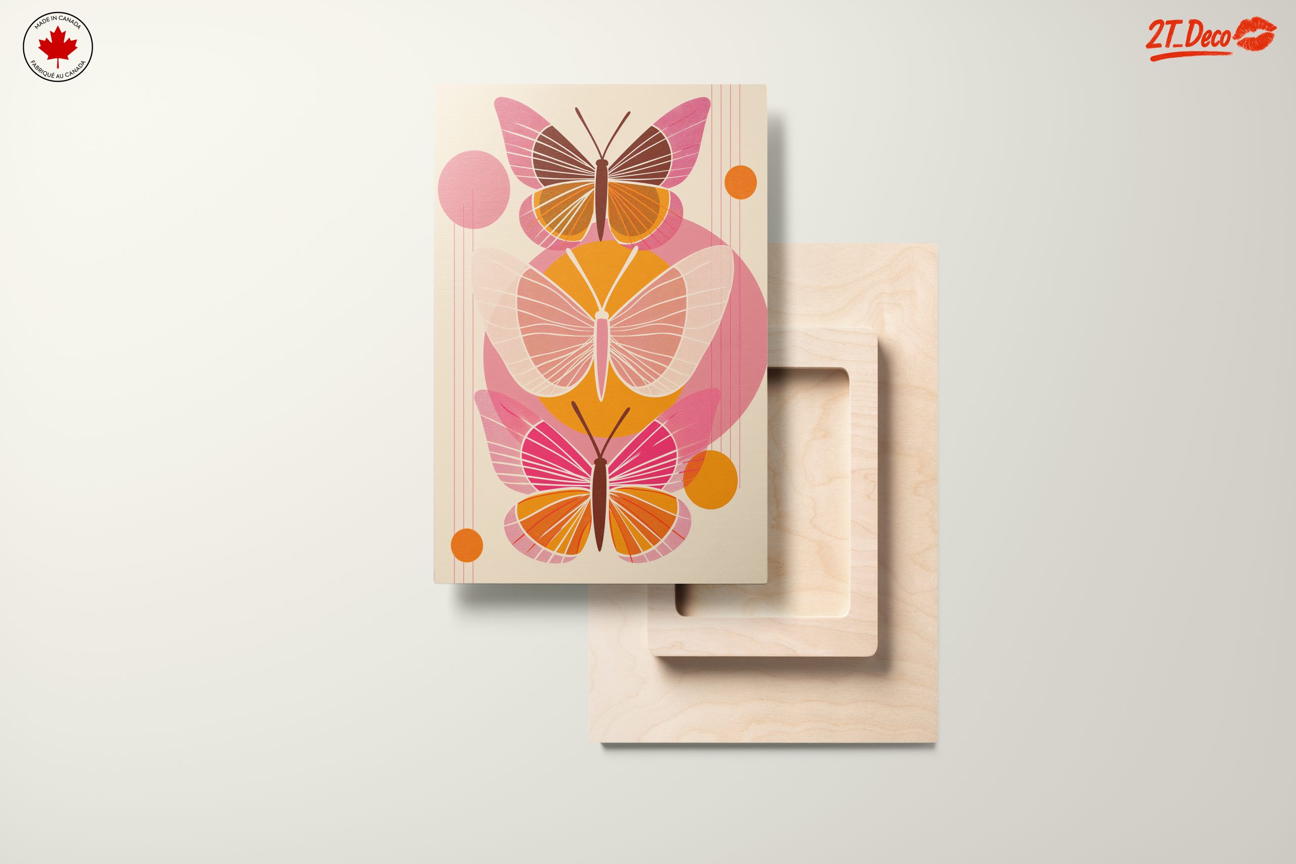 Stylized Butterflies Abstract Art - Image 11