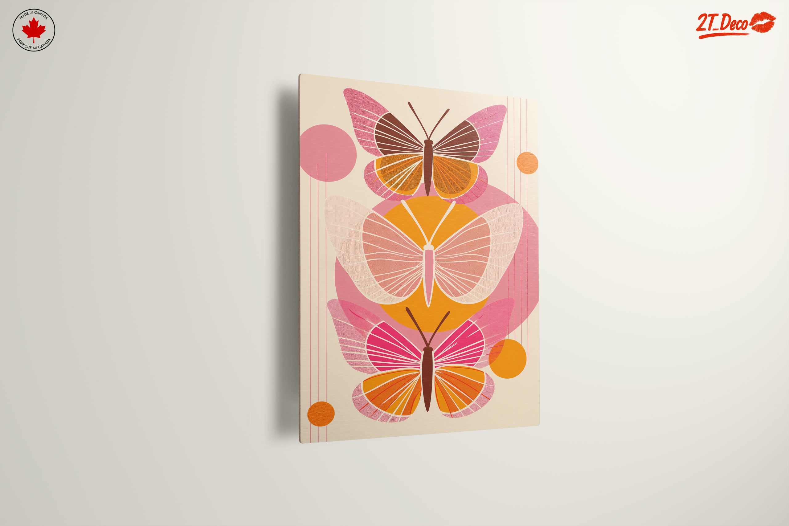 Stylized Butterflies Abstract Art - Image 13
