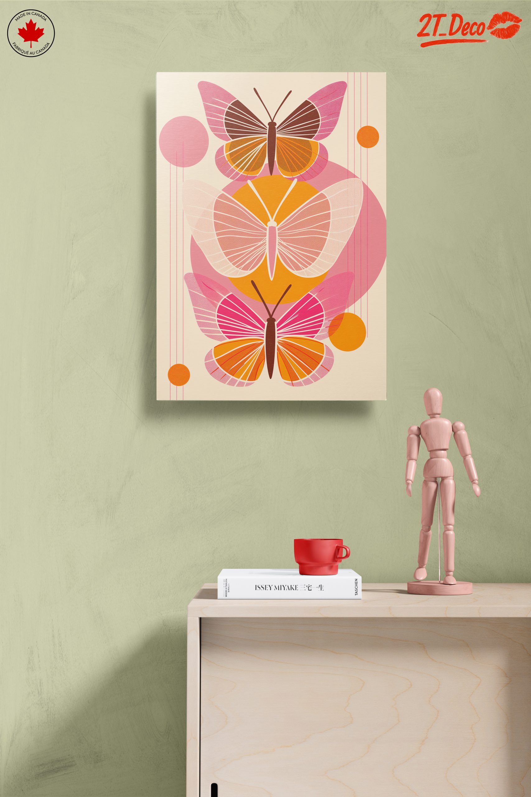 Stylized Butterflies Abstract Art - Image 14