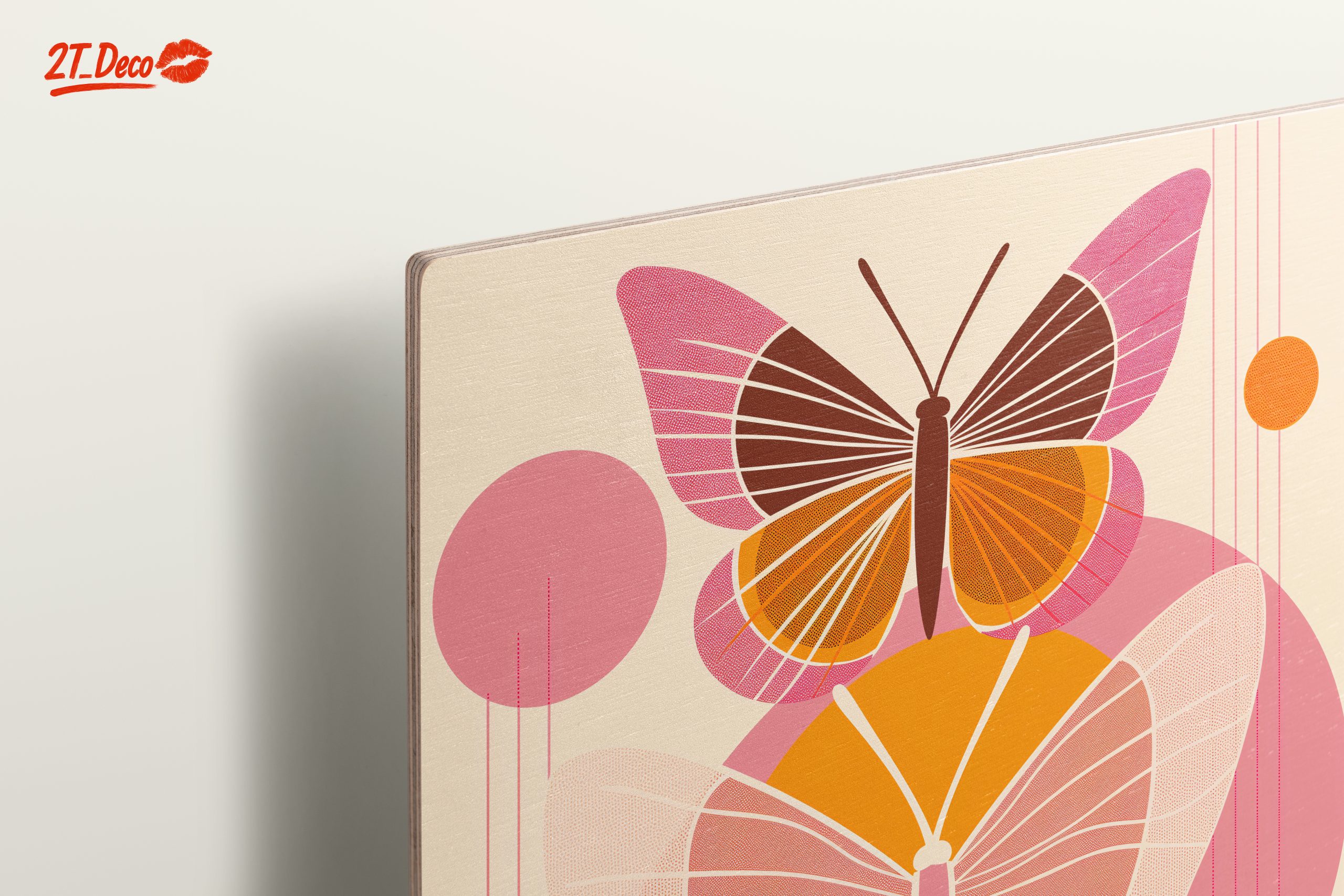 Stylized Butterflies Abstract Art - Image 15