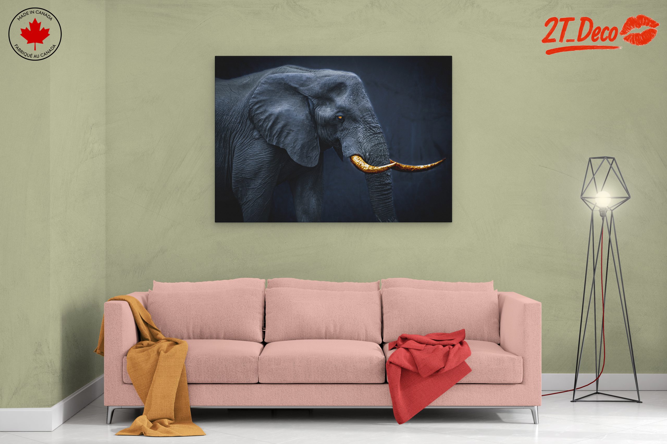 Realistic Elephant Wall Art - Image 2