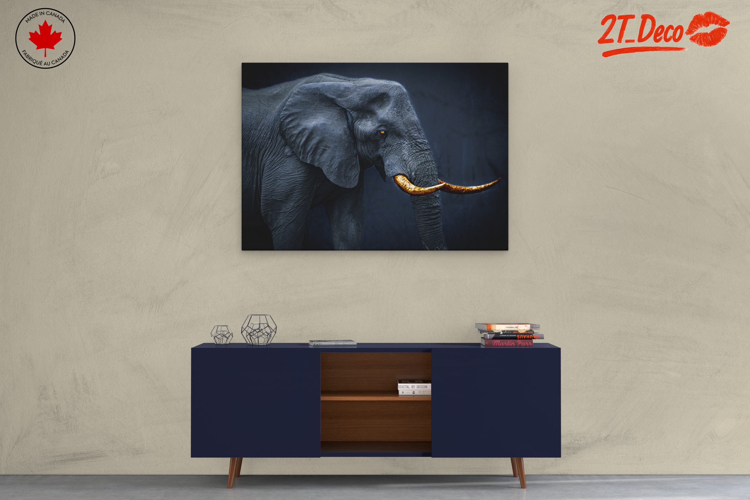 Realistic Elephant Wall Art - Image 3