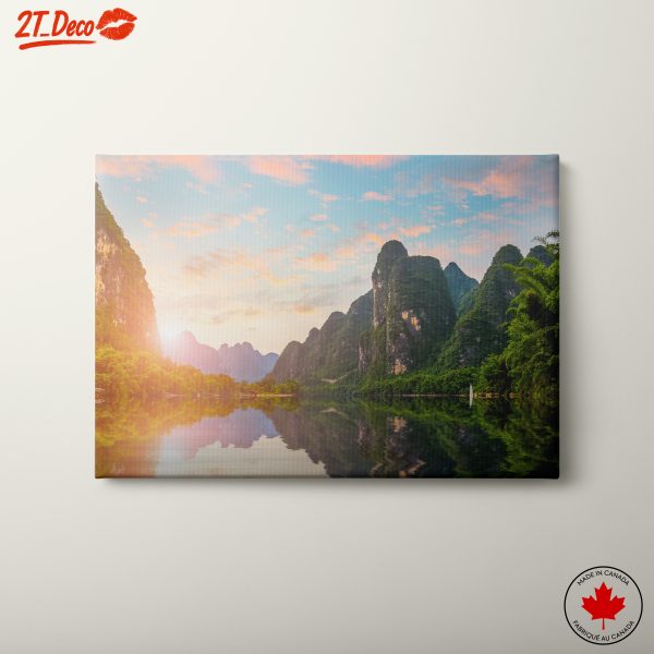 Serene Landscape with Mountains and Reflection