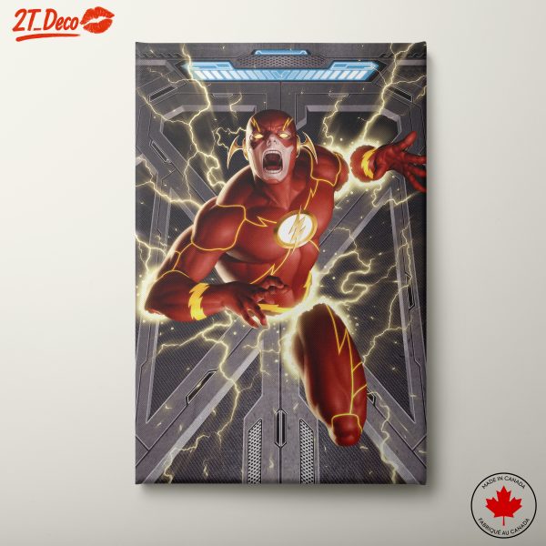 Dynamic Flash Artwork Featuring The Superhero
