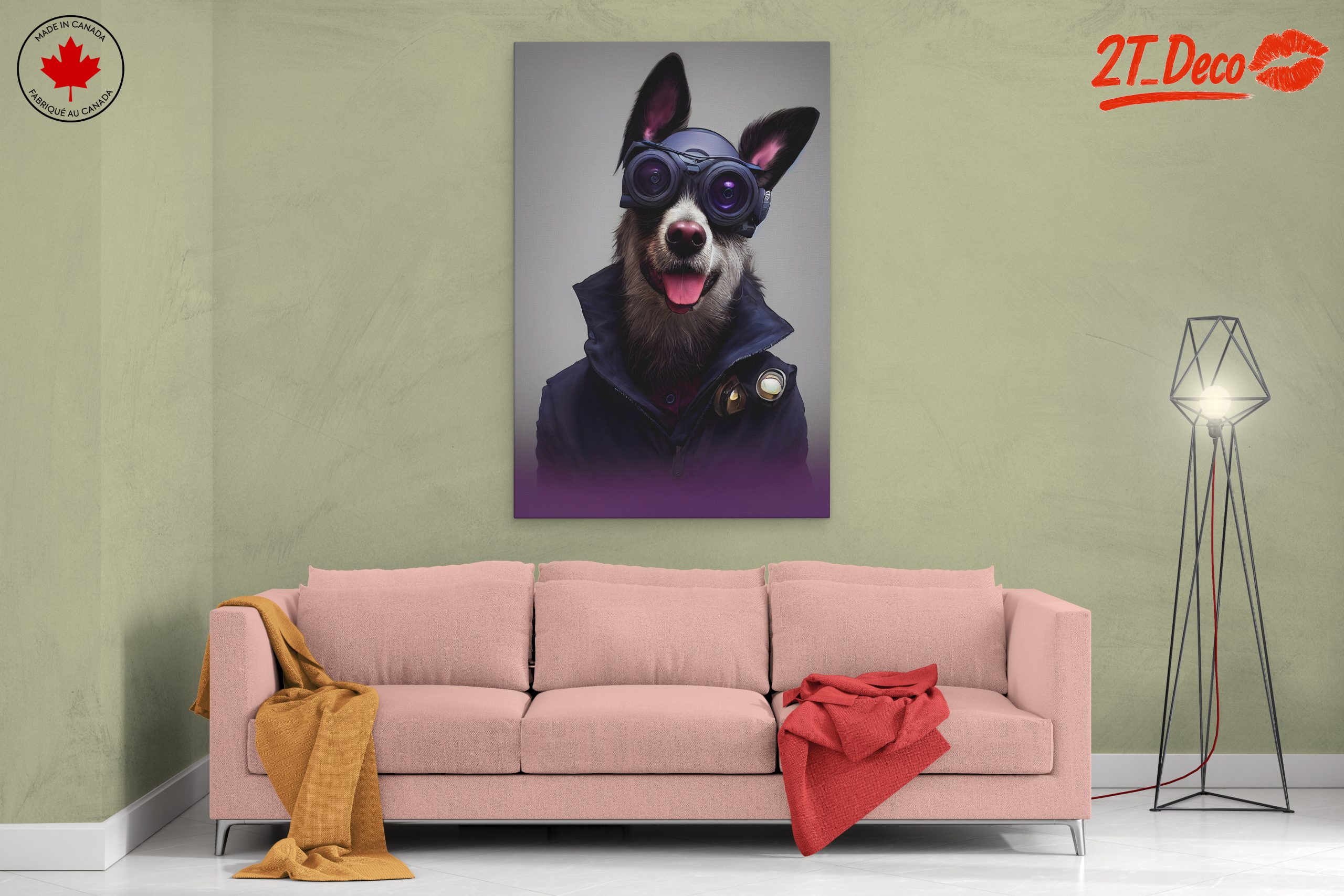 Stylized Dog Portrait with Goggles - Image 2