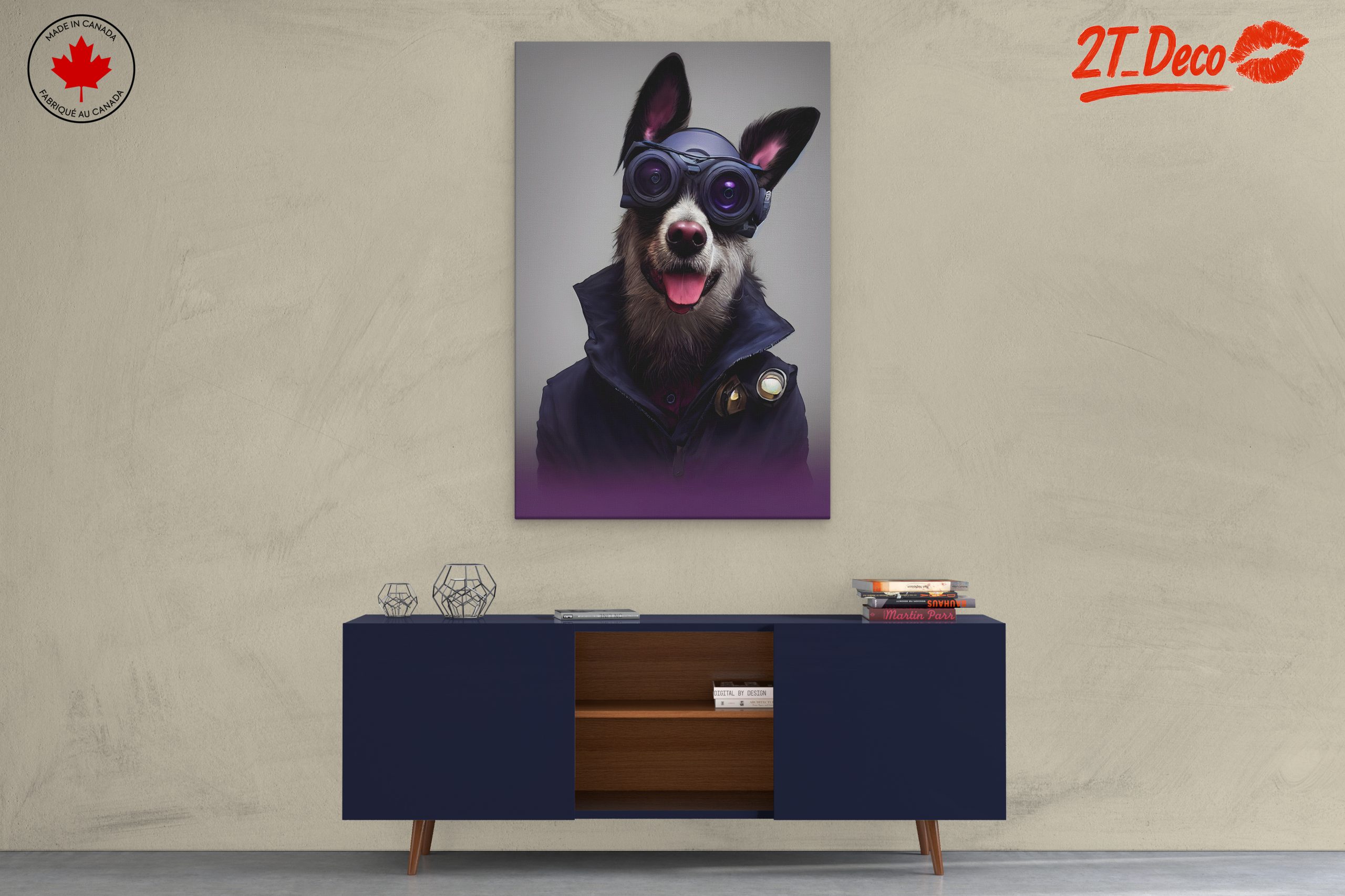 Stylized Dog Portrait with Goggles - Image 3
