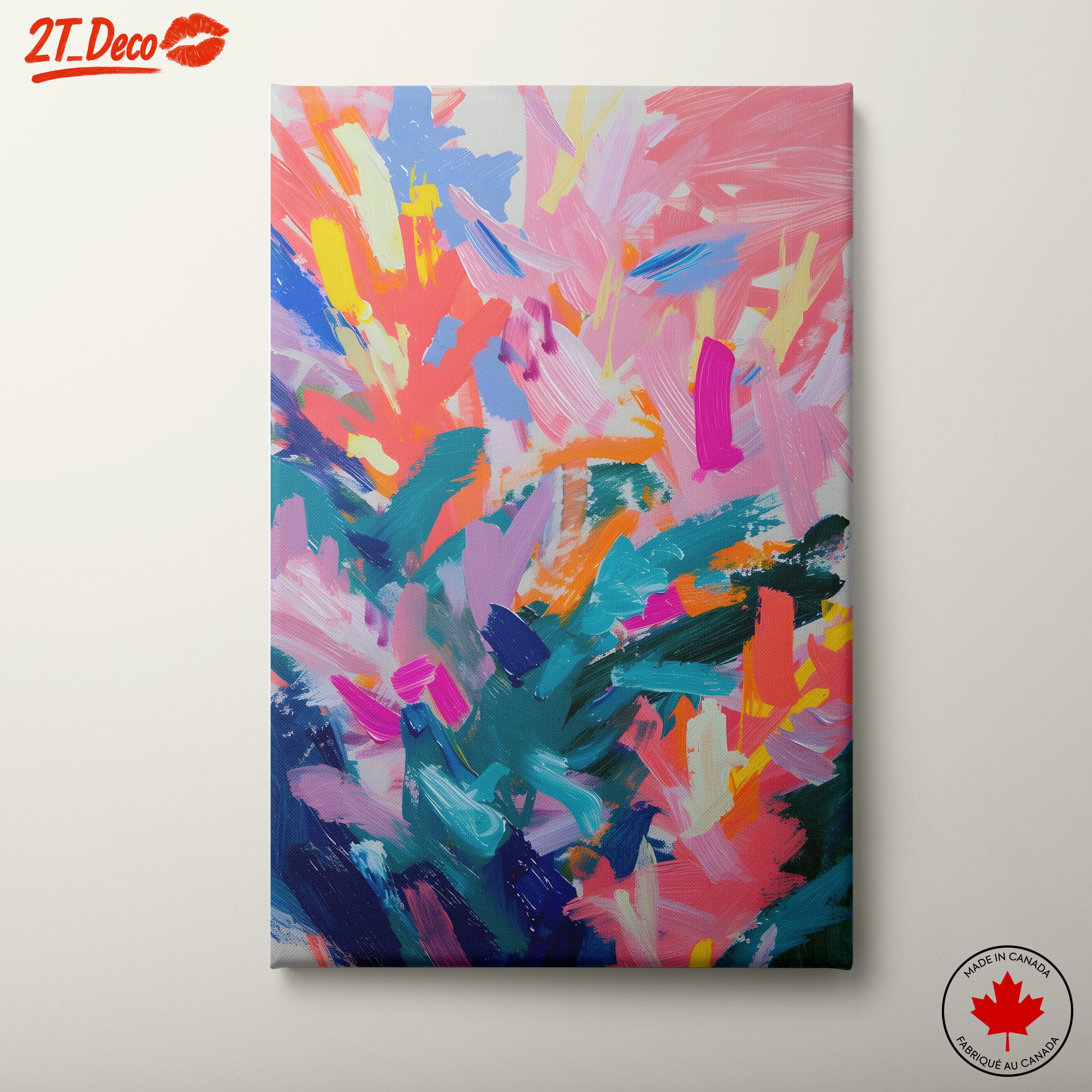 Colorful Abstract Brush Stroke Art