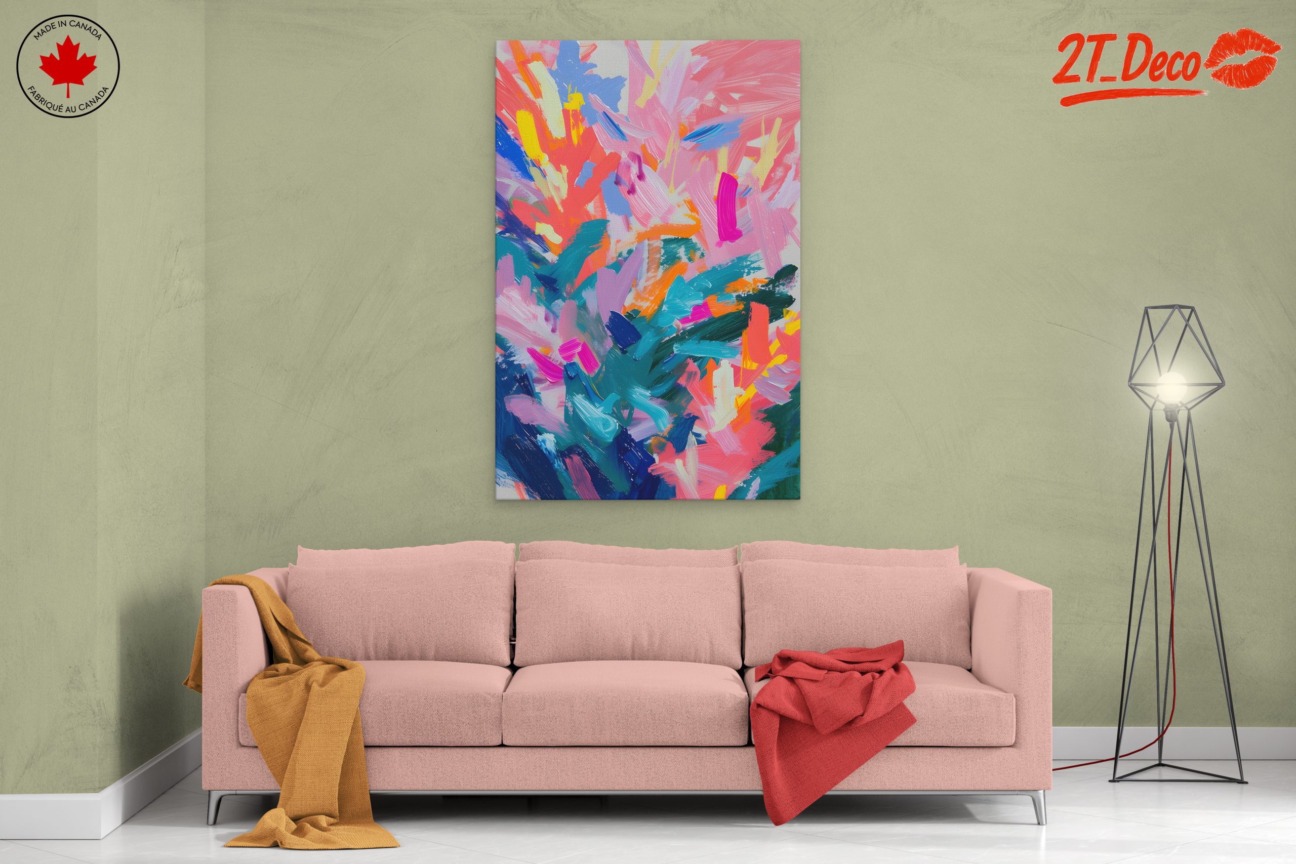 Colorful Abstract Brush Stroke Art - Image 2