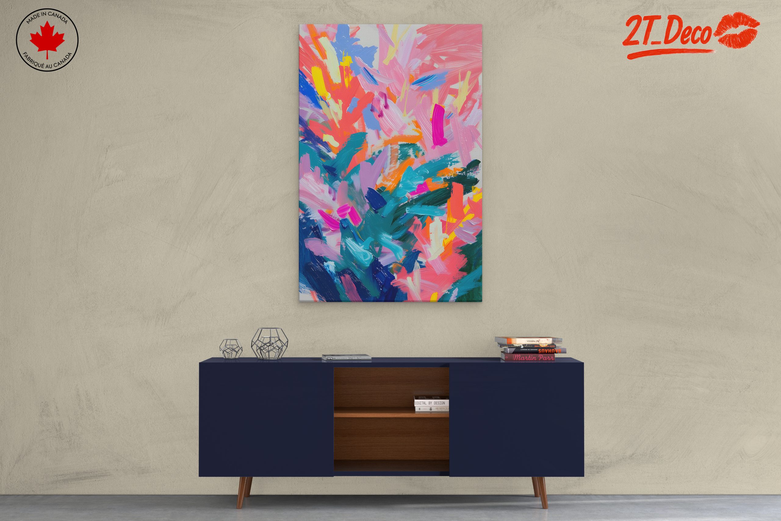 Colorful Abstract Brush Stroke Art - Image 3