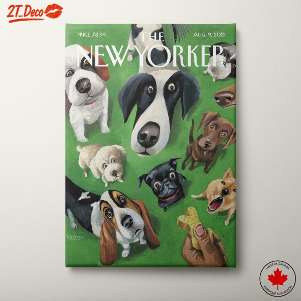 Playful Dogs Illustration from The New Yorker