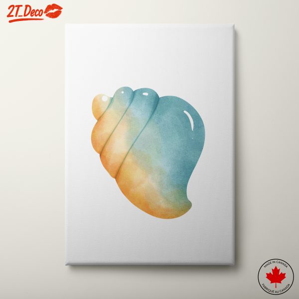 Watercolor Seashell Ocean Life Art