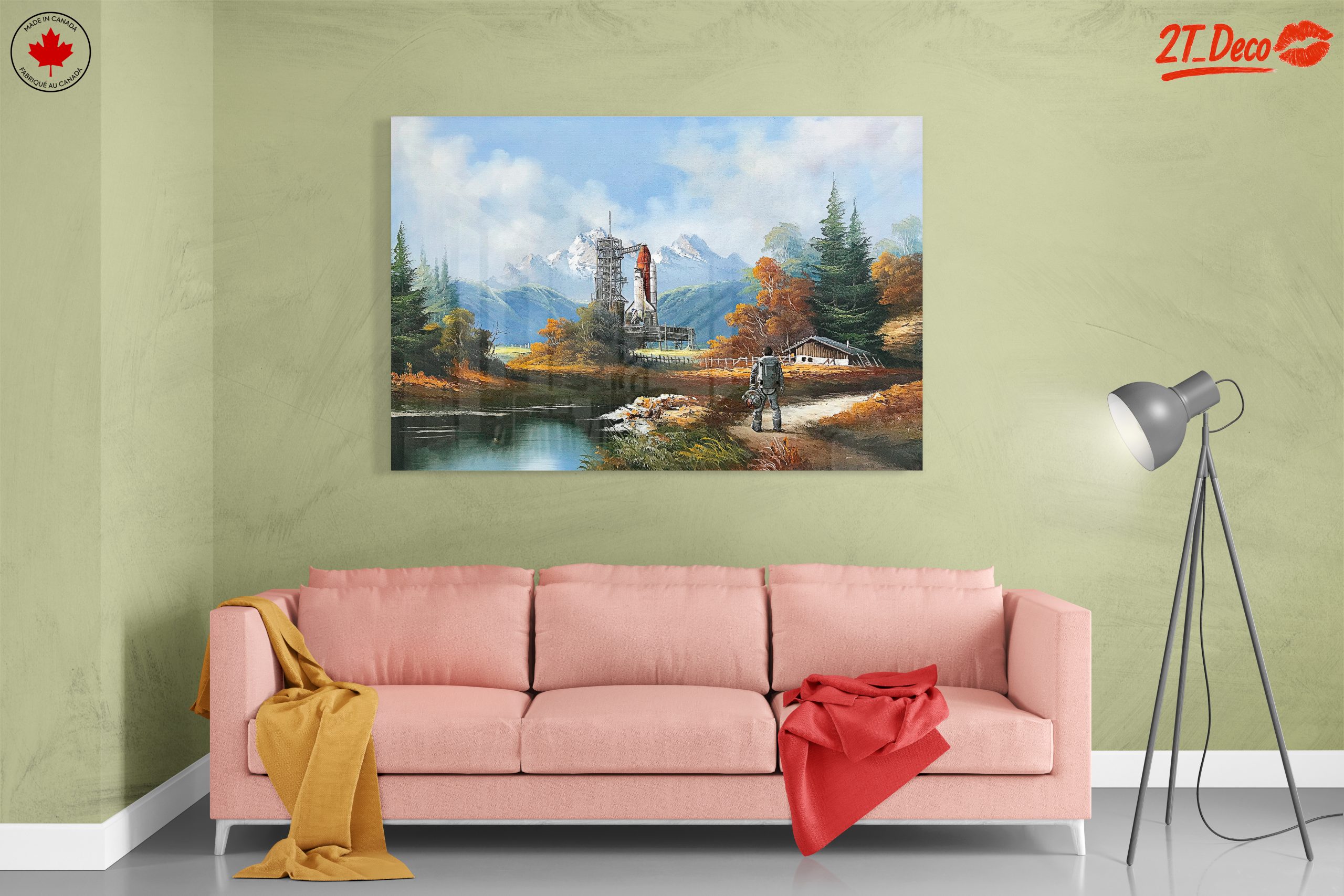 Scenic Fantasy Space Landscape with Astronaut - Image 7