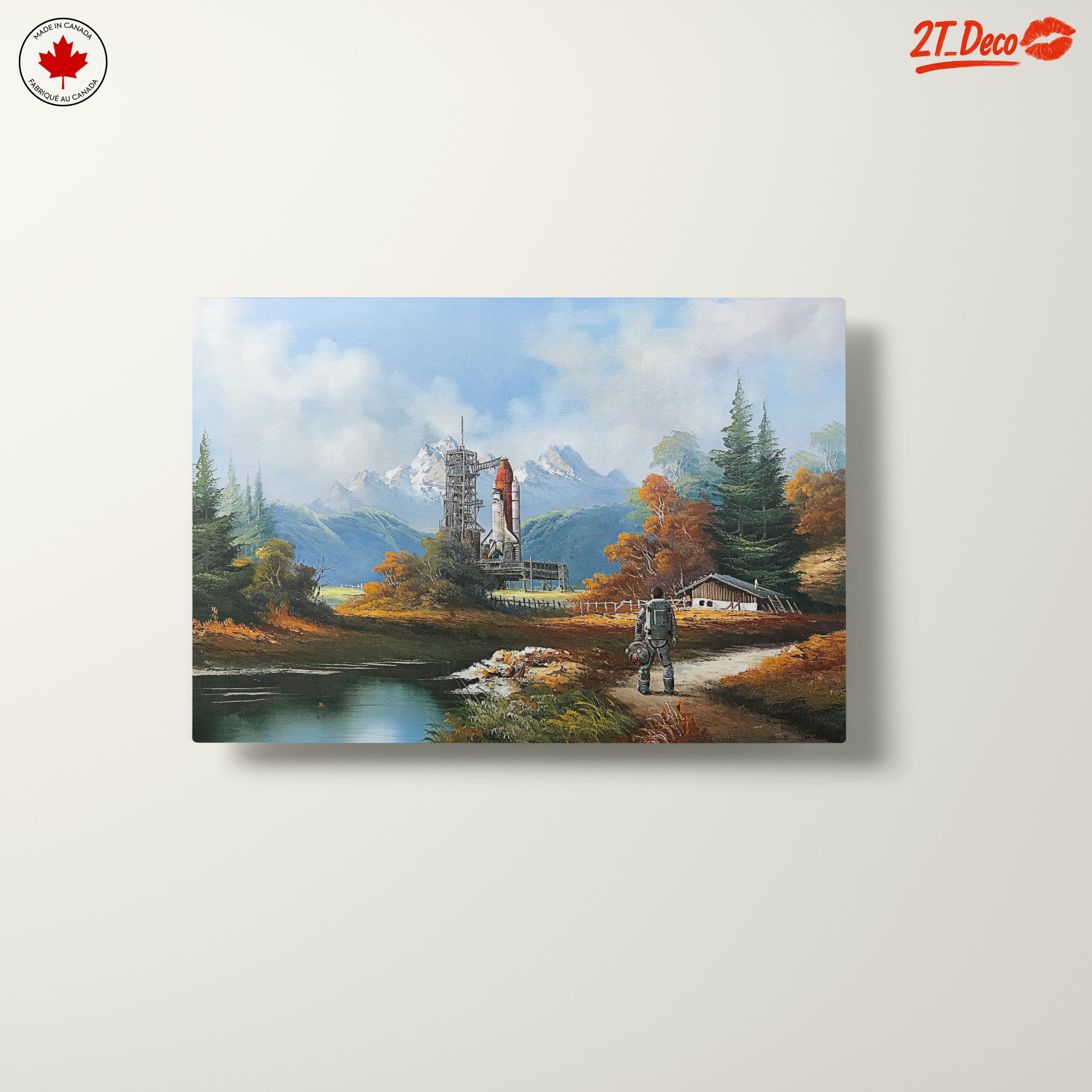 Scenic Fantasy Space Landscape with Astronaut - Image 10