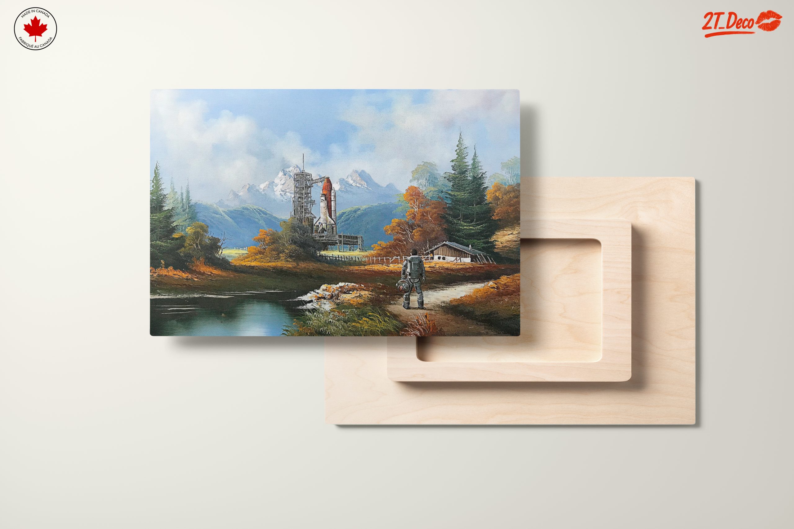 Scenic Fantasy Space Landscape with Astronaut - Image 11