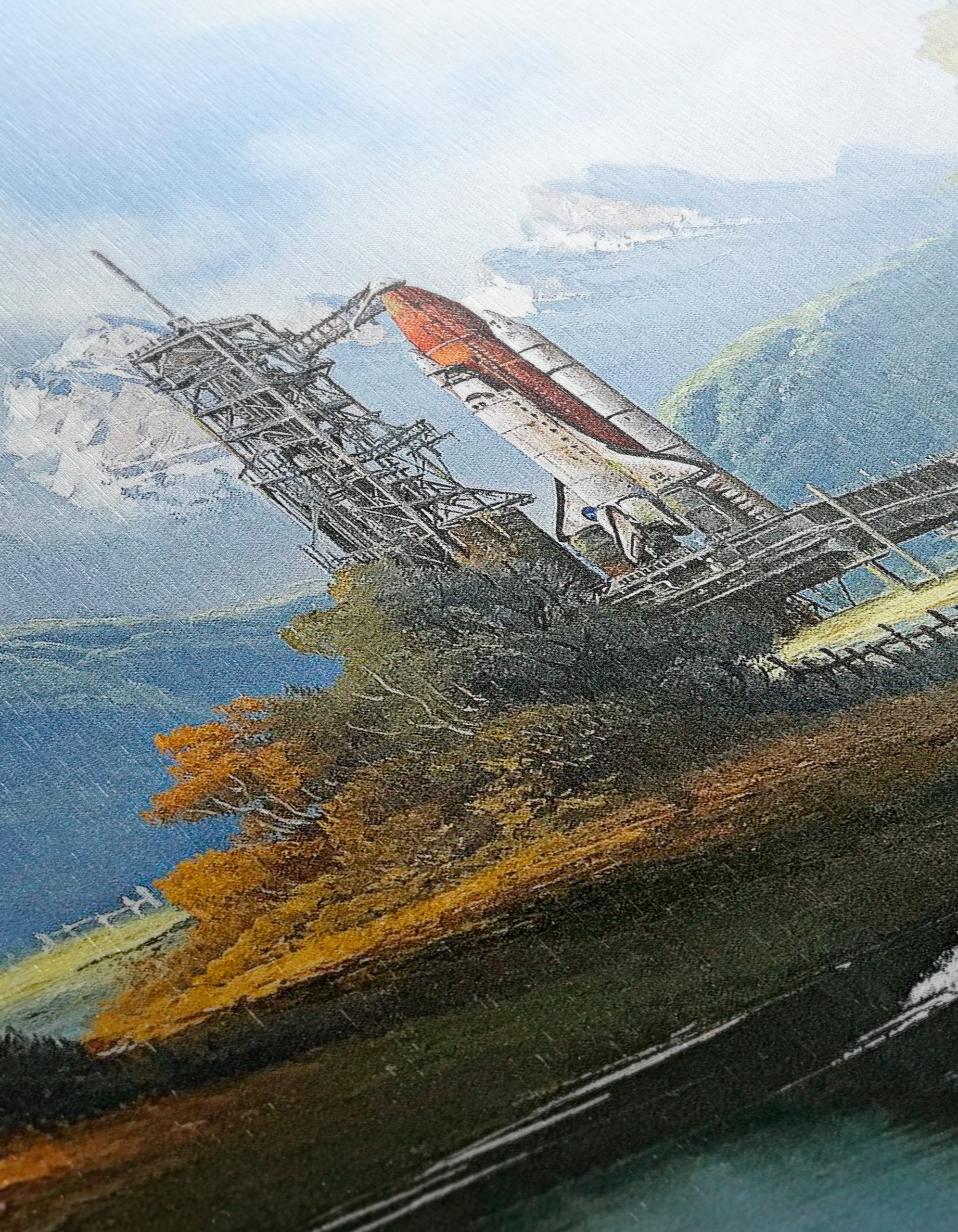 Scenic Fantasy Space Landscape with Astronaut - Image 12