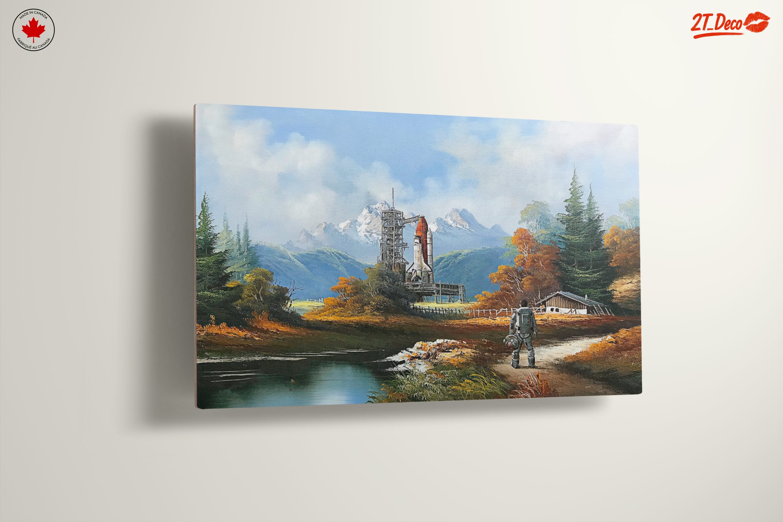 Scenic Fantasy Space Landscape with Astronaut - Image 13