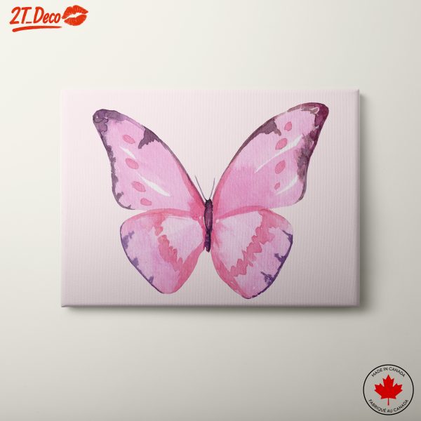 Elegant Pink Butterfly Watercolor Art