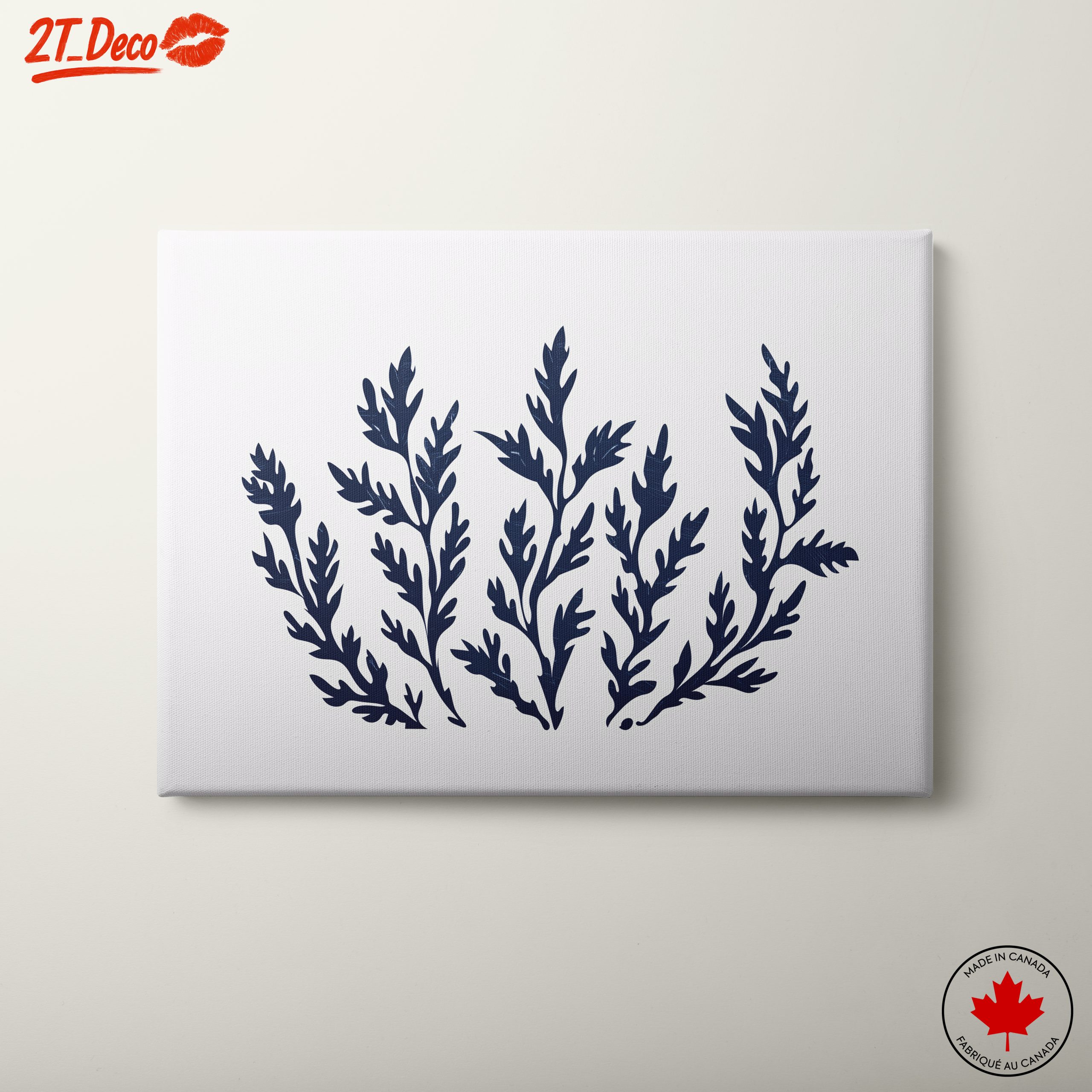 Stylized Botanical Leaf Art for Home Decor