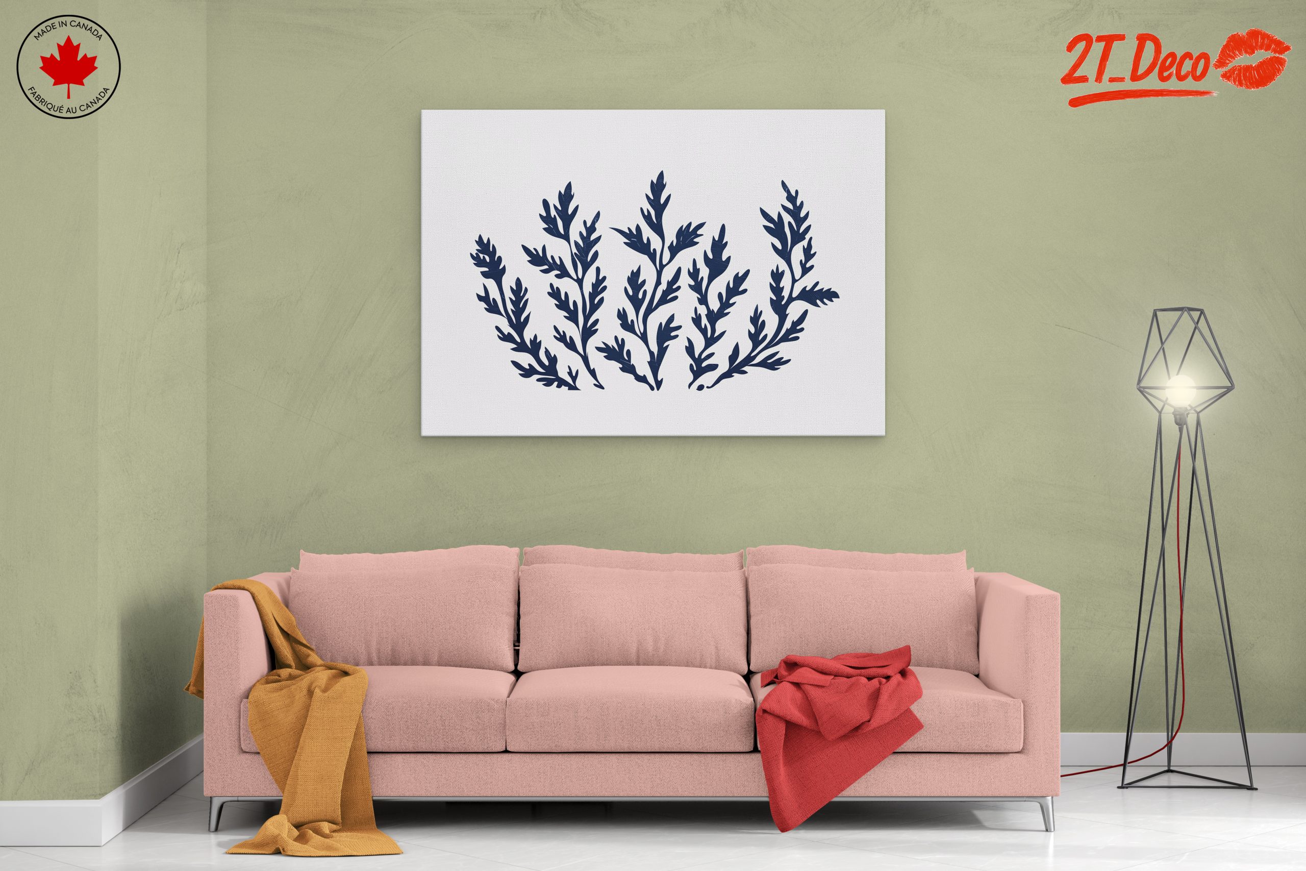 Stylized Botanical Leaf Art for Home Decor - Image 2
