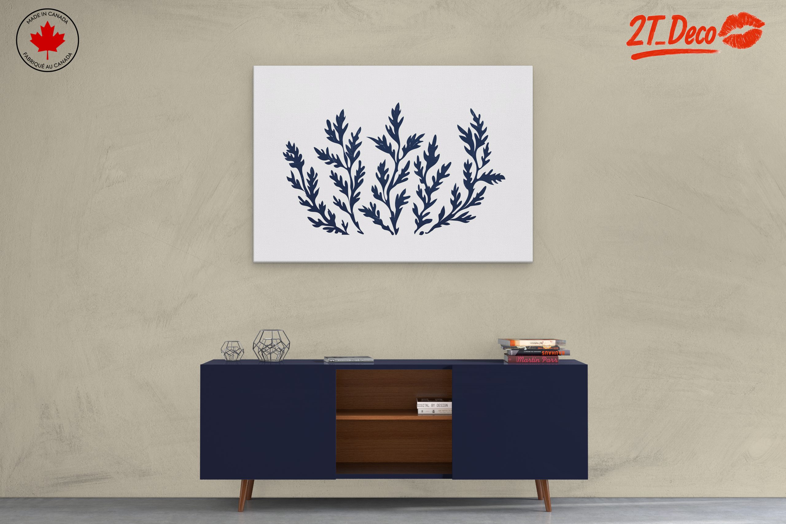 Stylized Botanical Leaf Art for Home Decor - Image 3