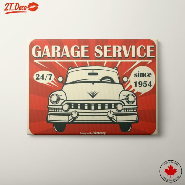 Vintage Garage Service Car Art