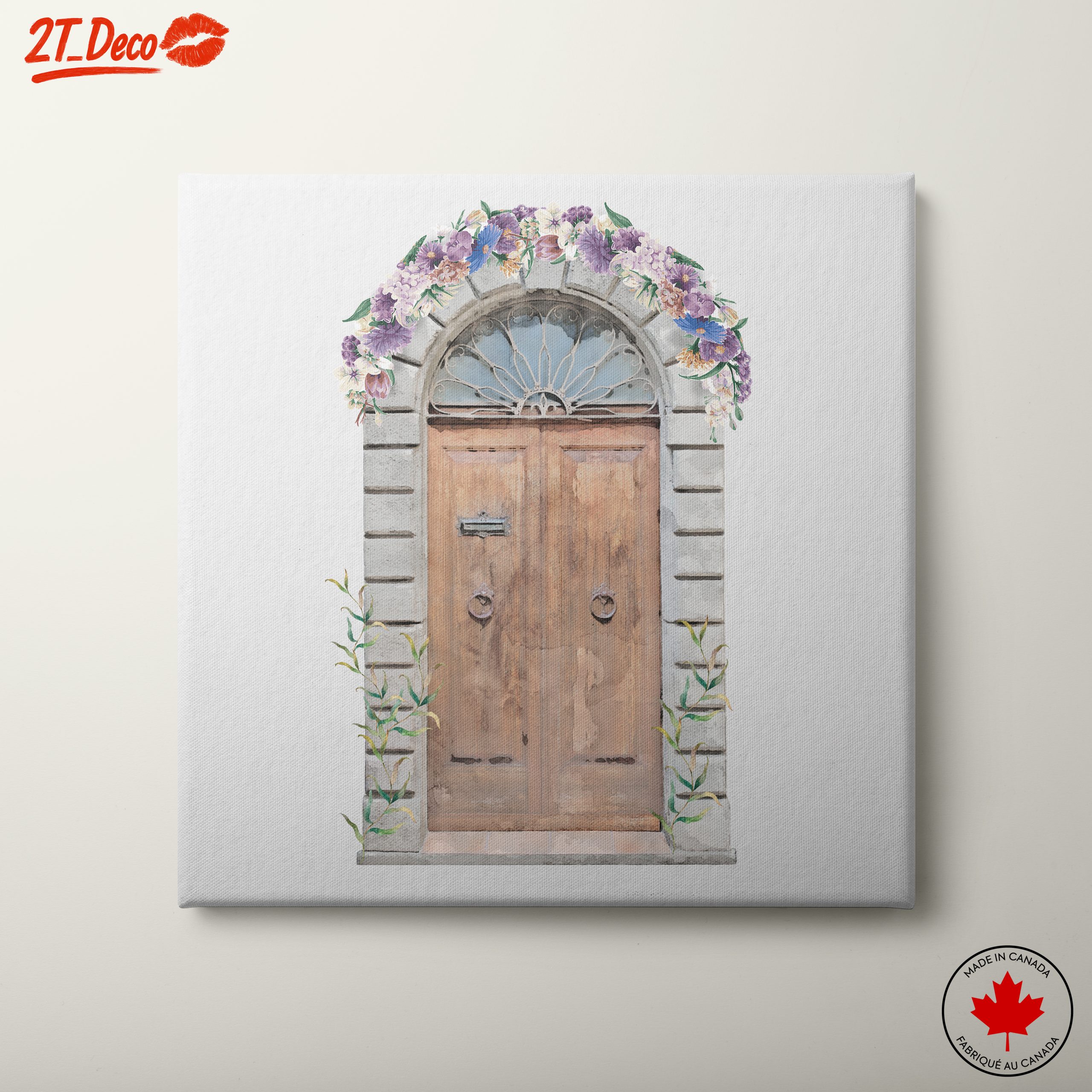 Charming Floral Doorway Art