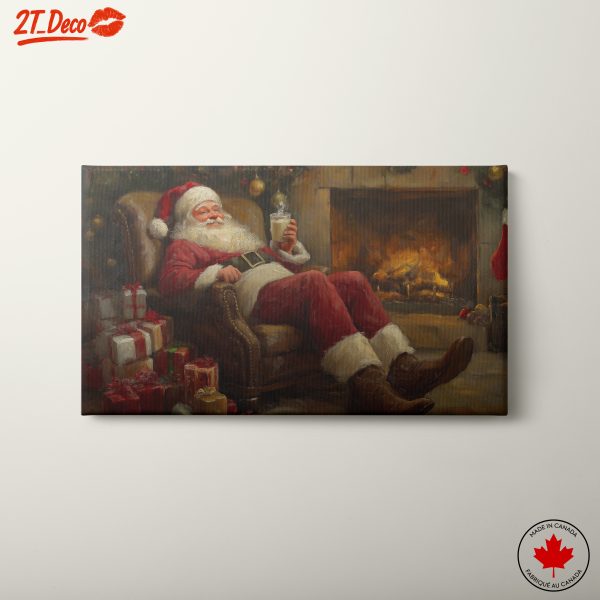 Cozy Santa Claus by the Fireplace