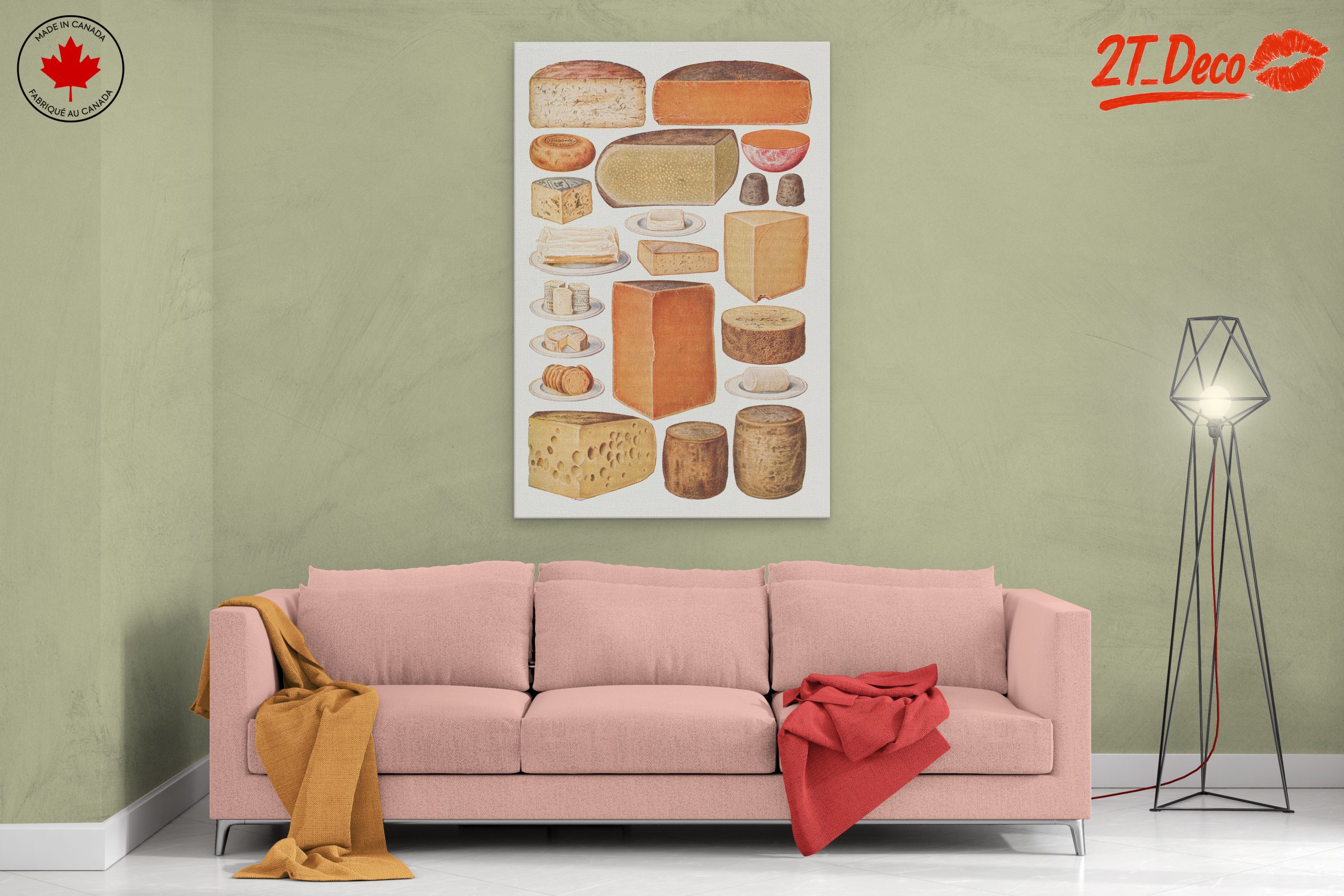 Artistic Cheese Illustration for Food Lovers - Image 2
