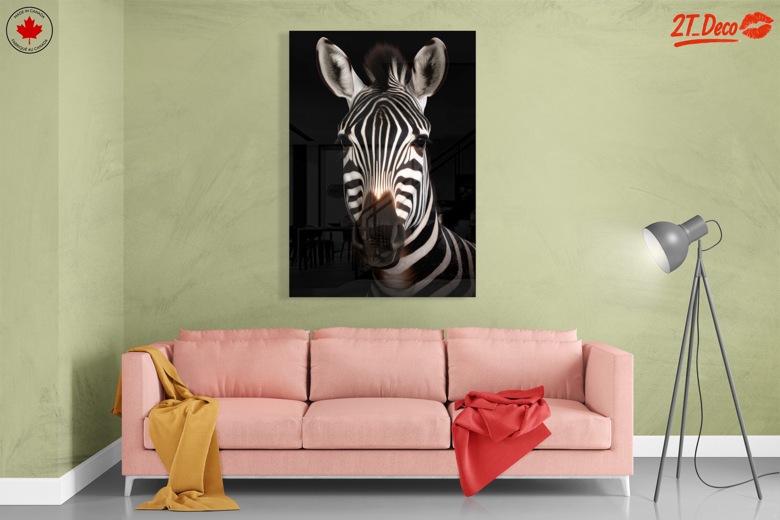 Striking Zebra Portrait in Black and White - Image 7
