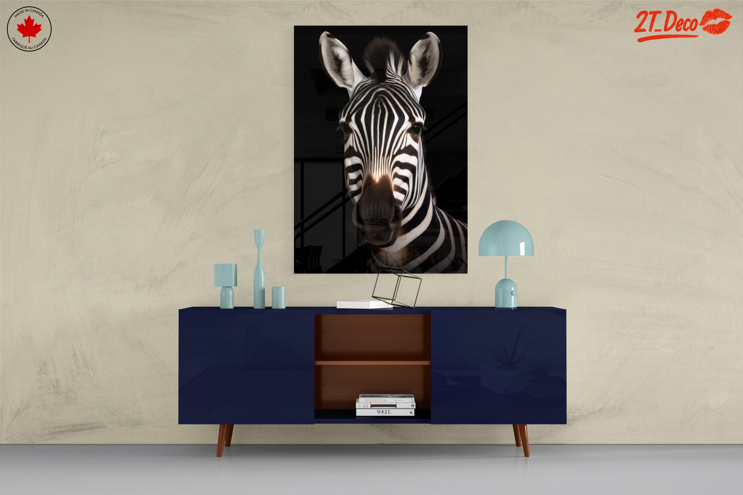 Striking Zebra Portrait in Black and White - Image 8