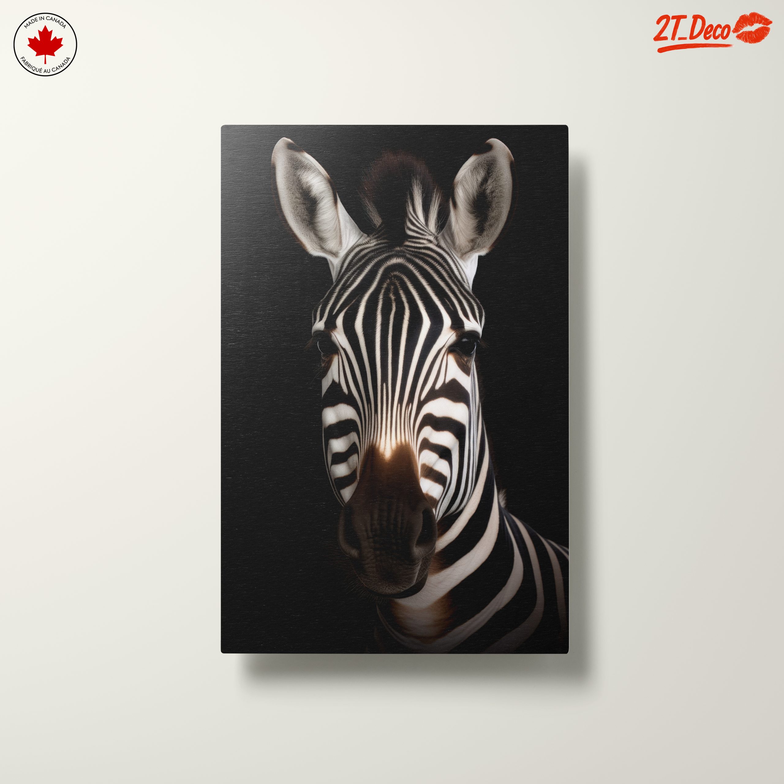 Striking Zebra Portrait in Black and White - Image 10