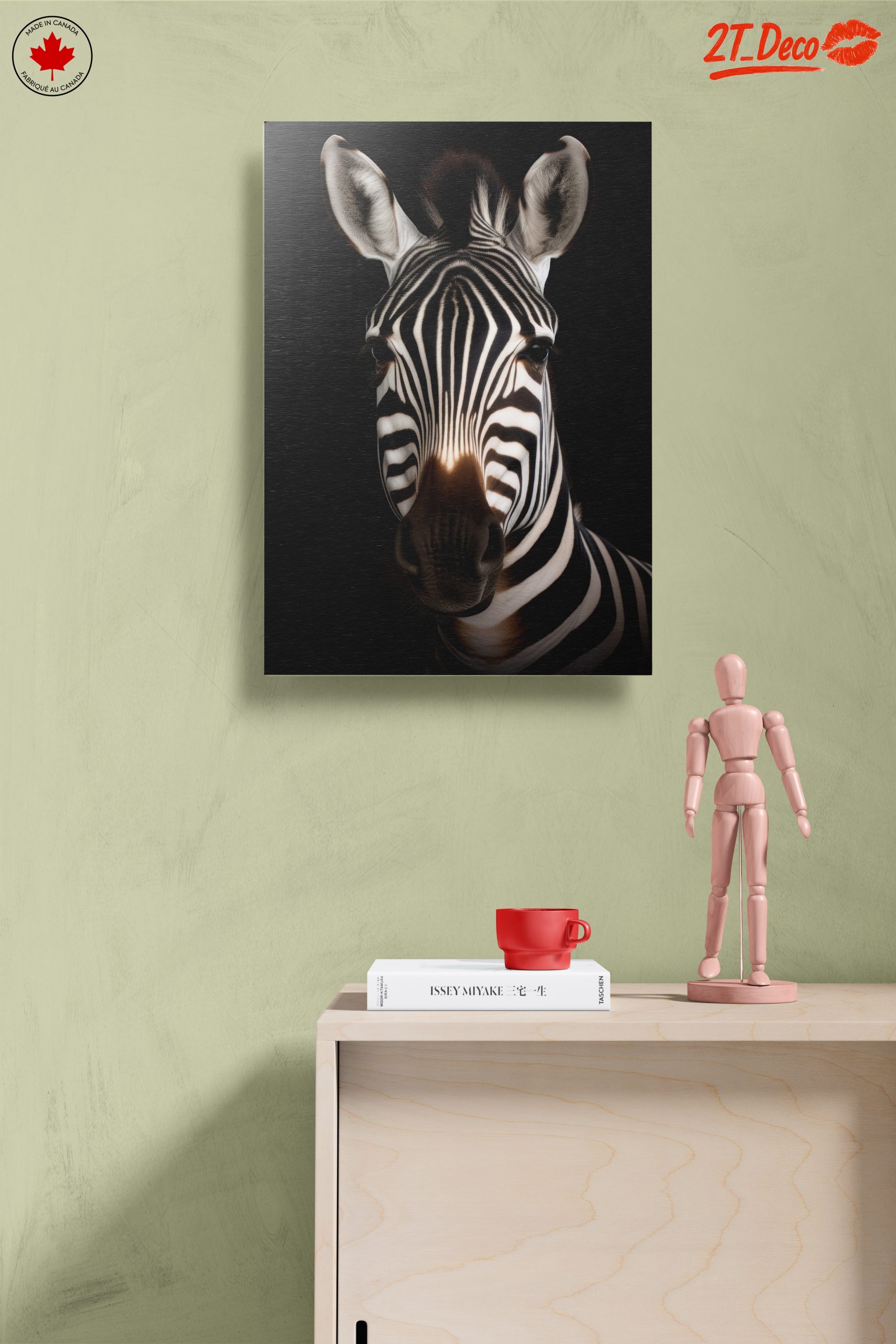 Striking Zebra Portrait in Black and White - Image 14