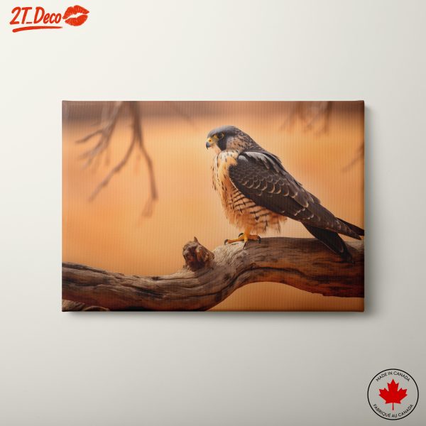 Detailed Bird Portrait on Tree Branch