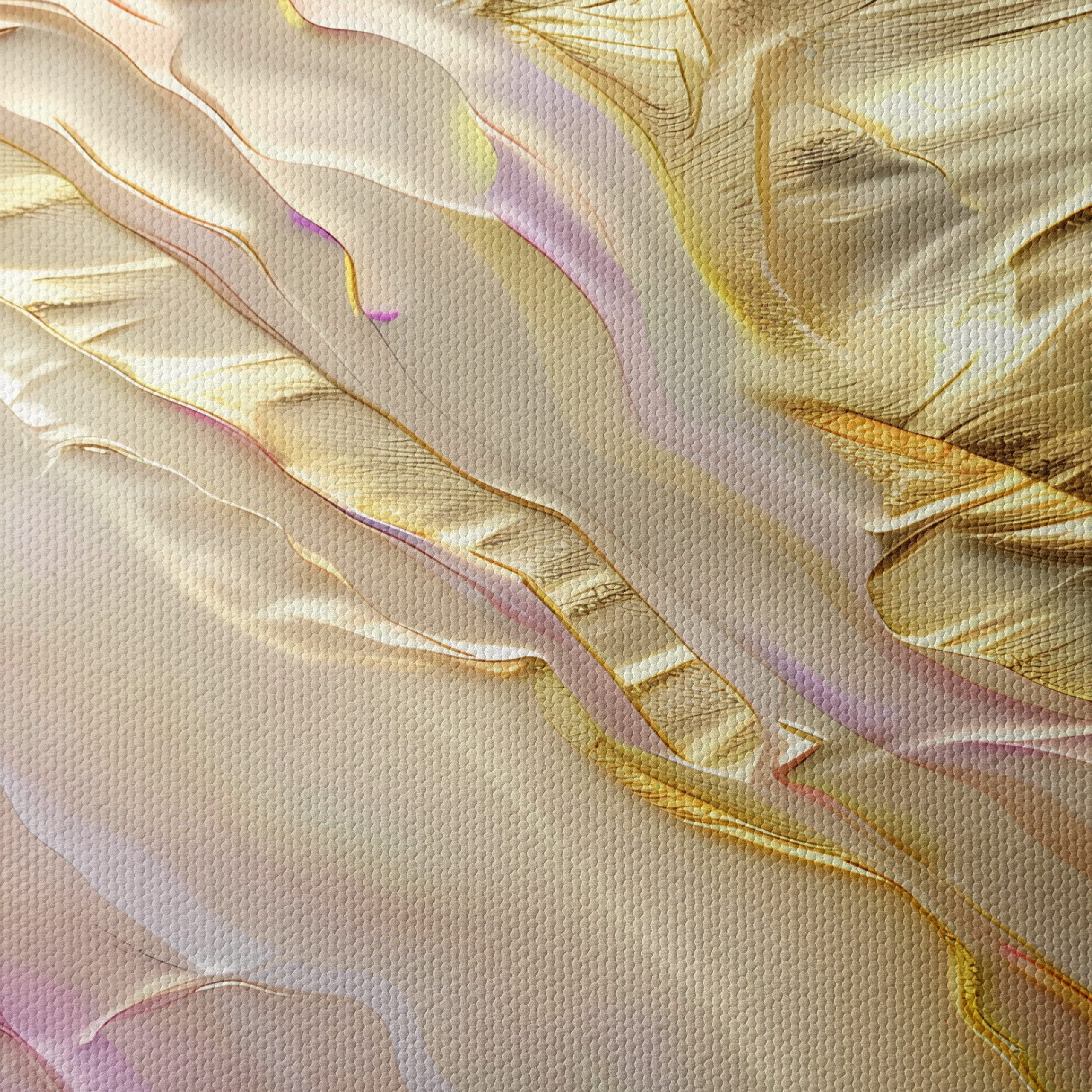 Abstract Gold and Pastel Fluid Art - Image 4