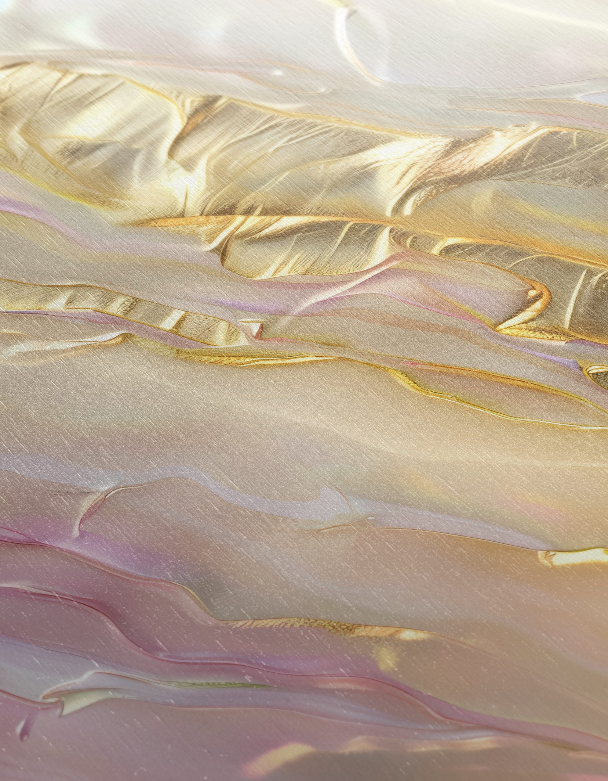Abstract Gold and Pastel Fluid Art - Image 12