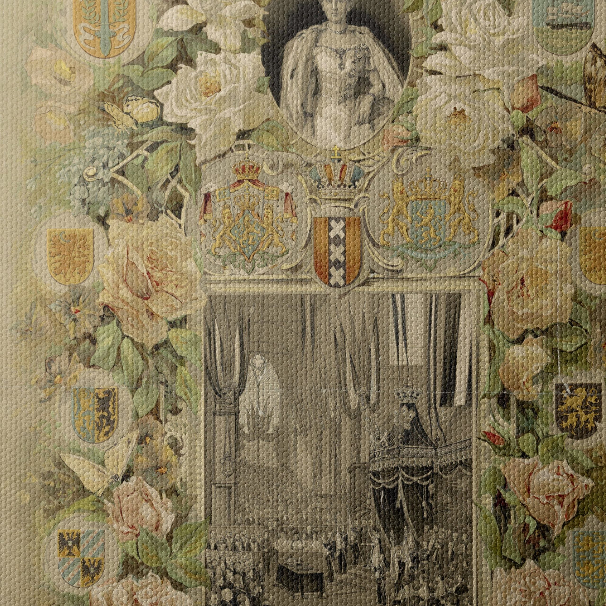 Regal Historical Art with Floral Motifs - Image 4