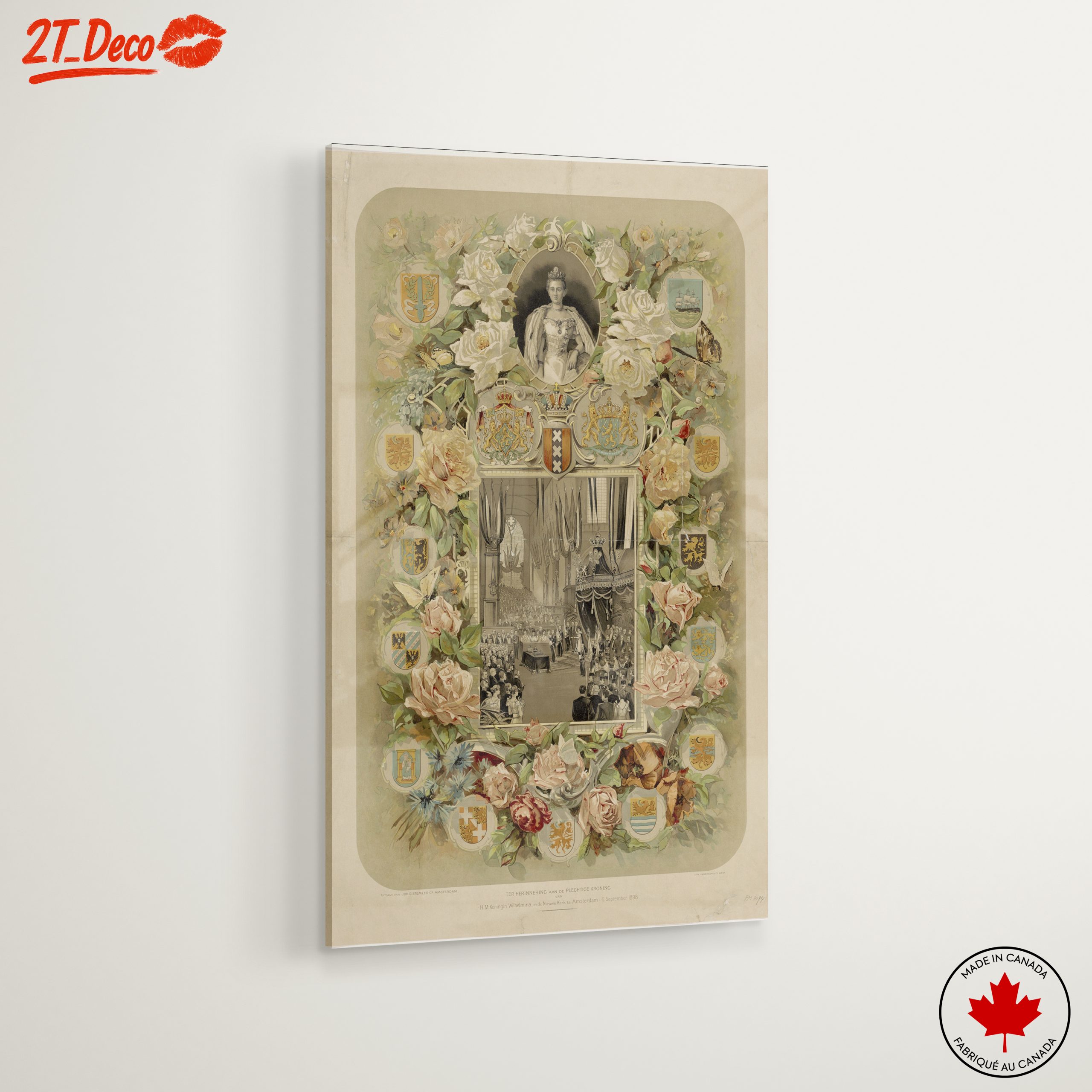 Regal Historical Art with Floral Motifs - Image 6