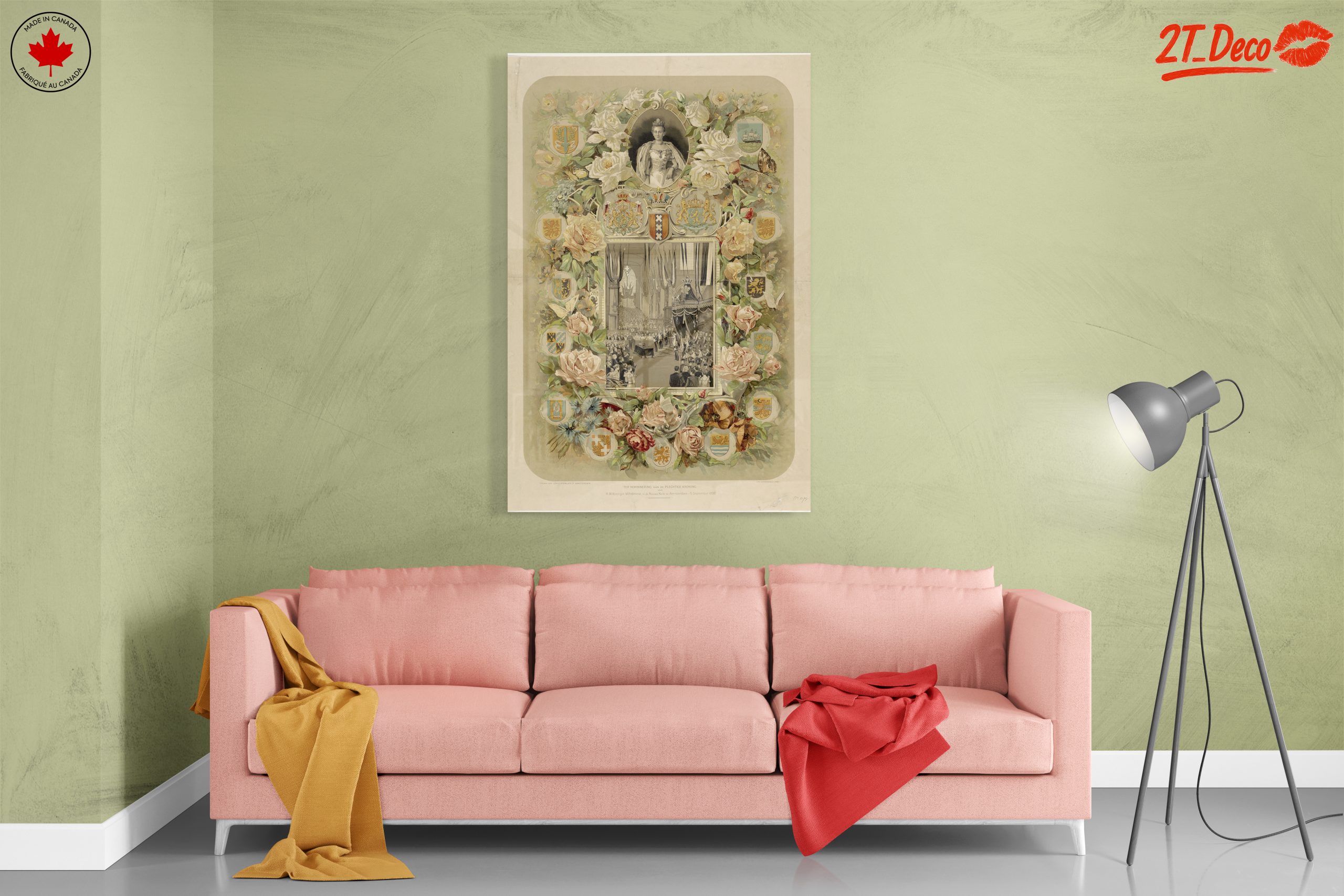 Regal Historical Art with Floral Motifs - Image 7