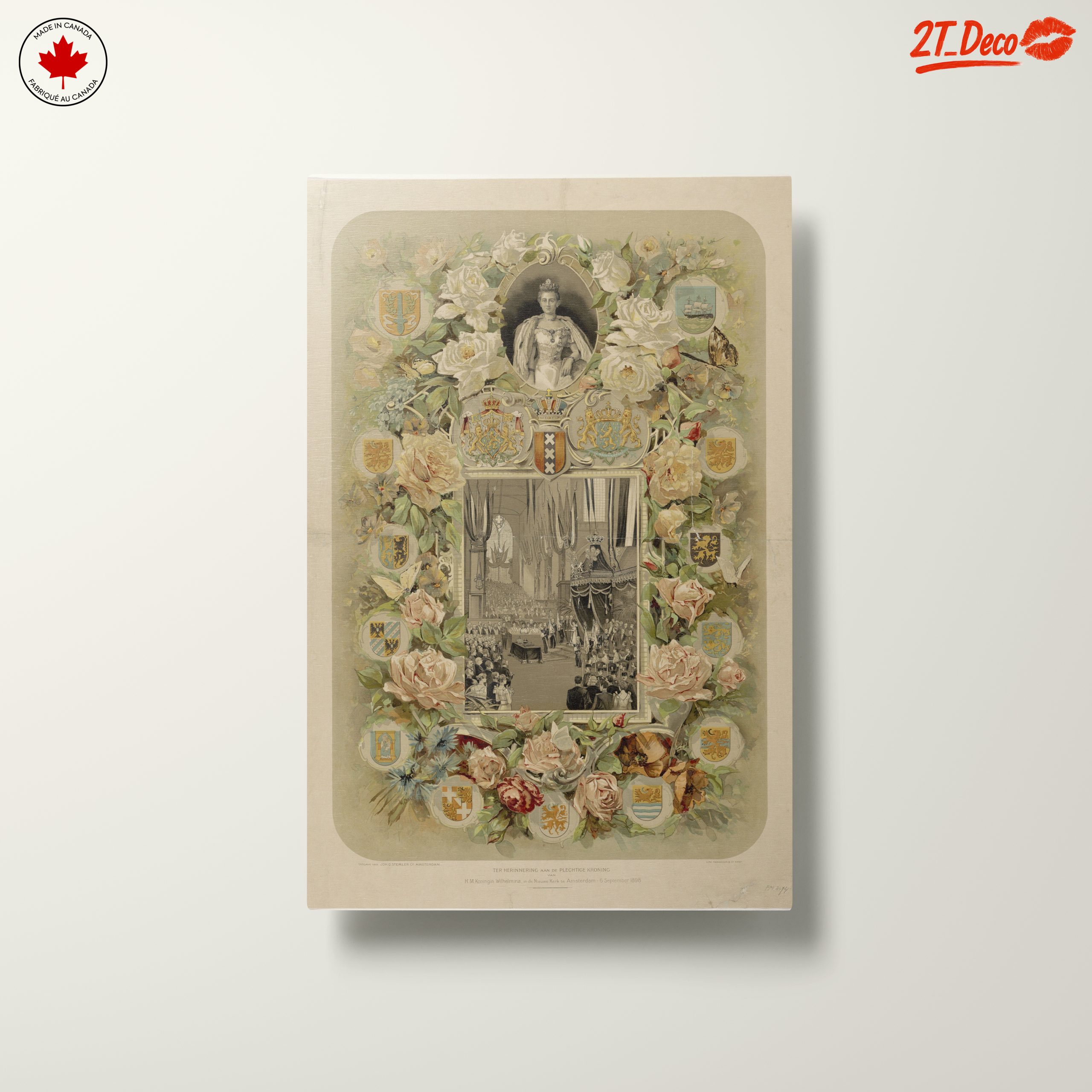 Regal Historical Art with Floral Motifs - Image 10