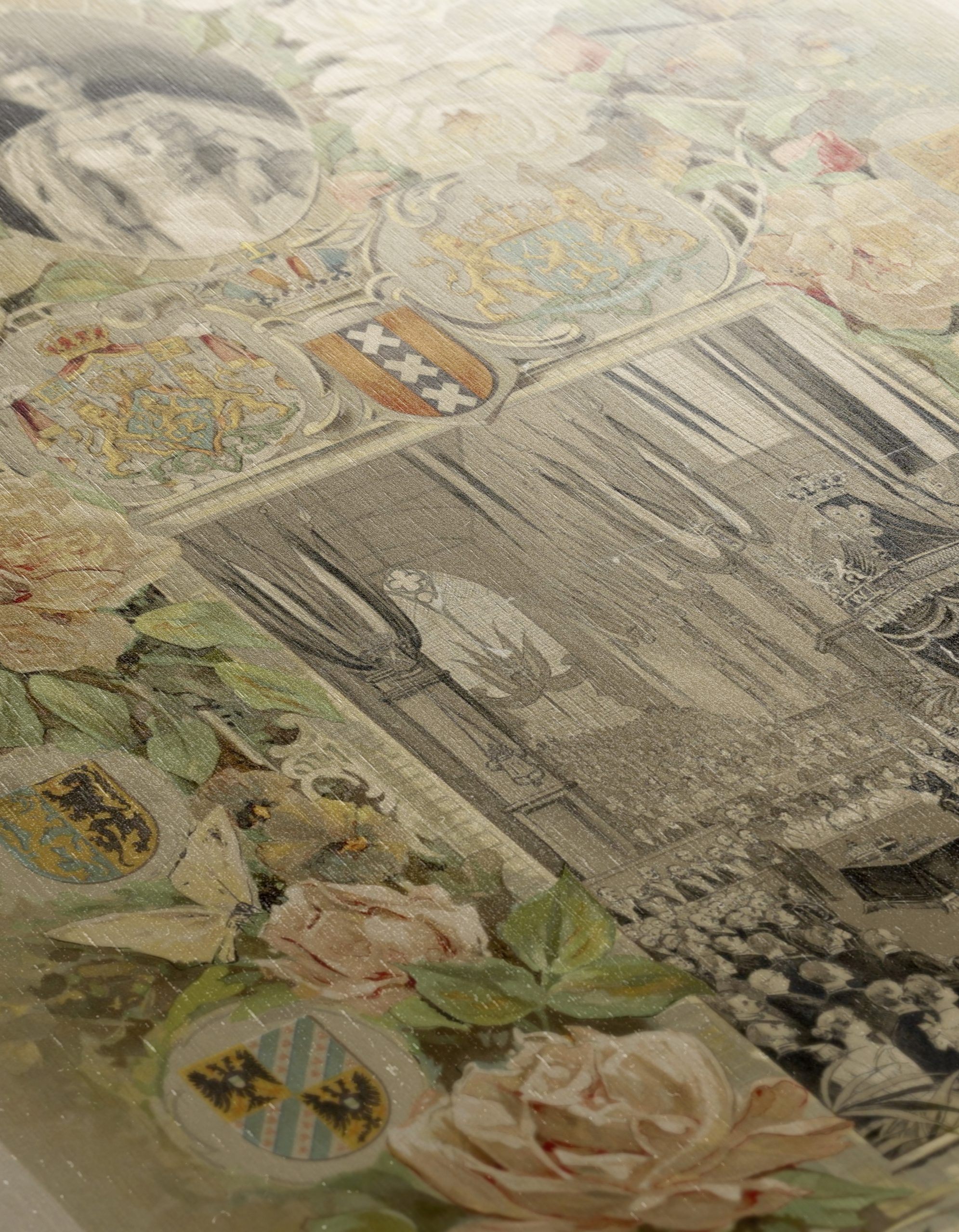 Regal Historical Art with Floral Motifs - Image 12