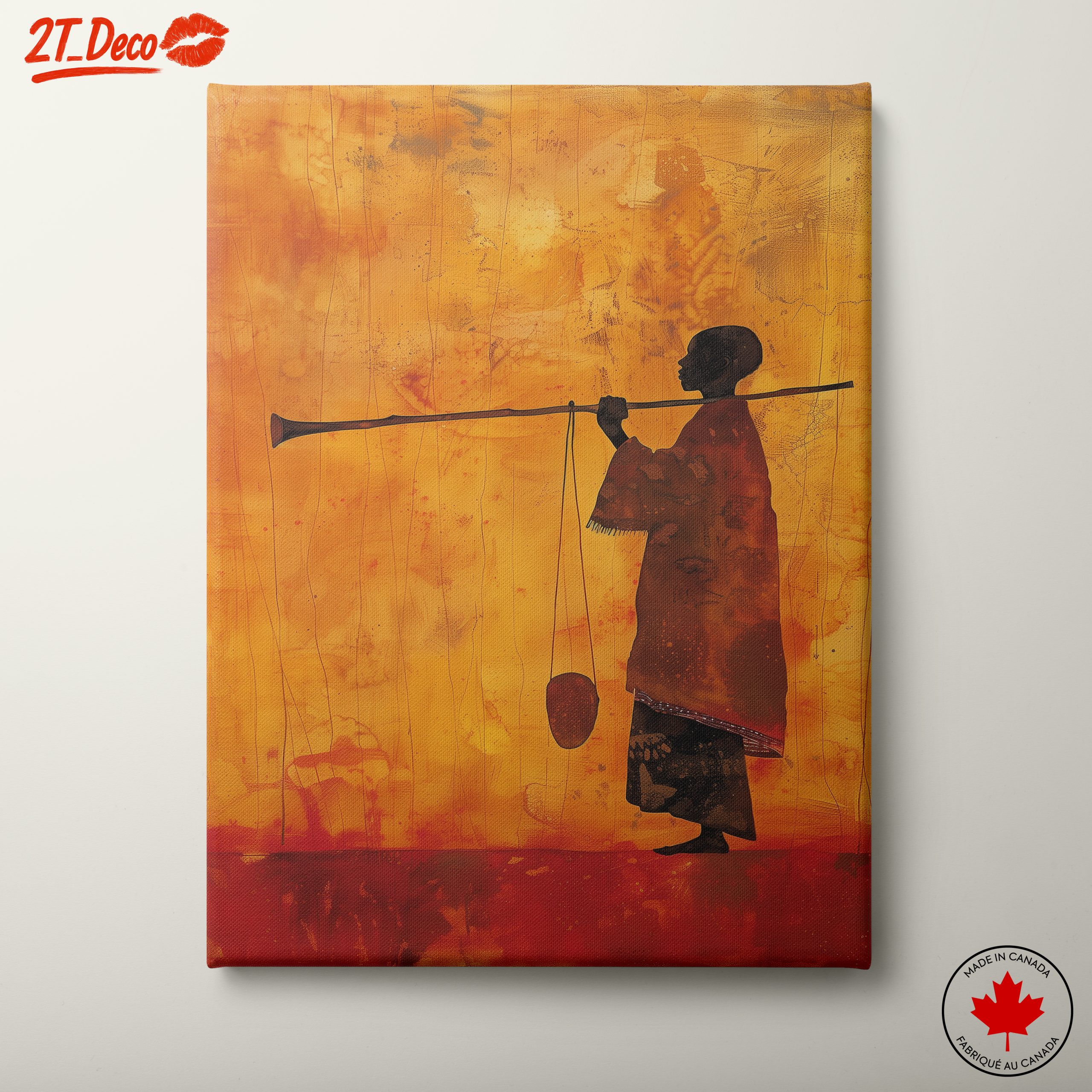 Silhouette of a Musician in Afro Art