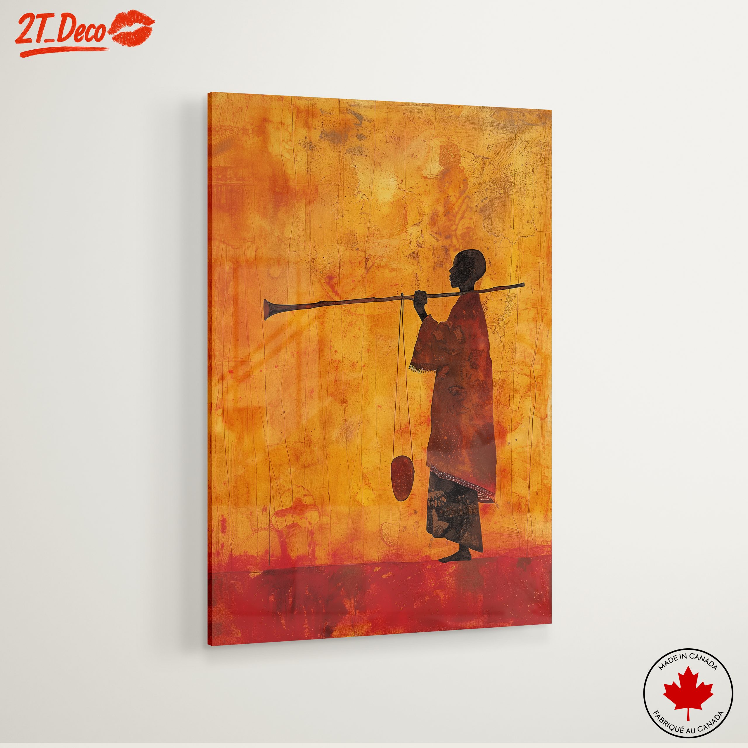 Silhouette of a Musician in Afro Art - Image 6