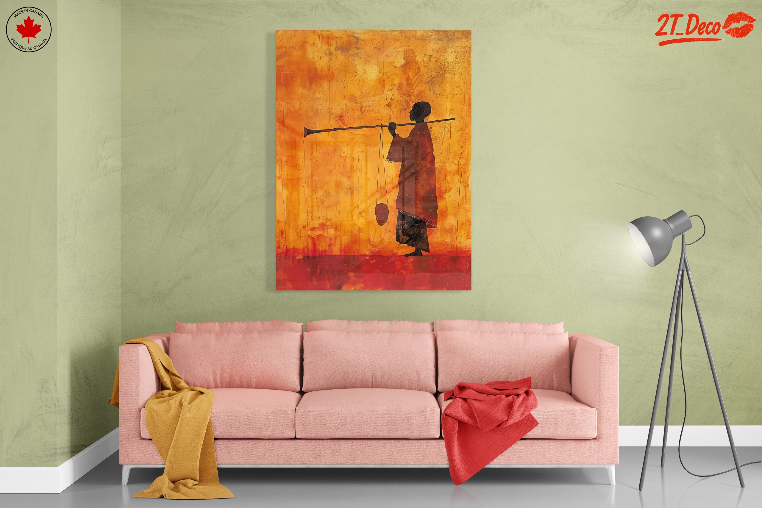 Silhouette of a Musician in Afro Art - Image 7