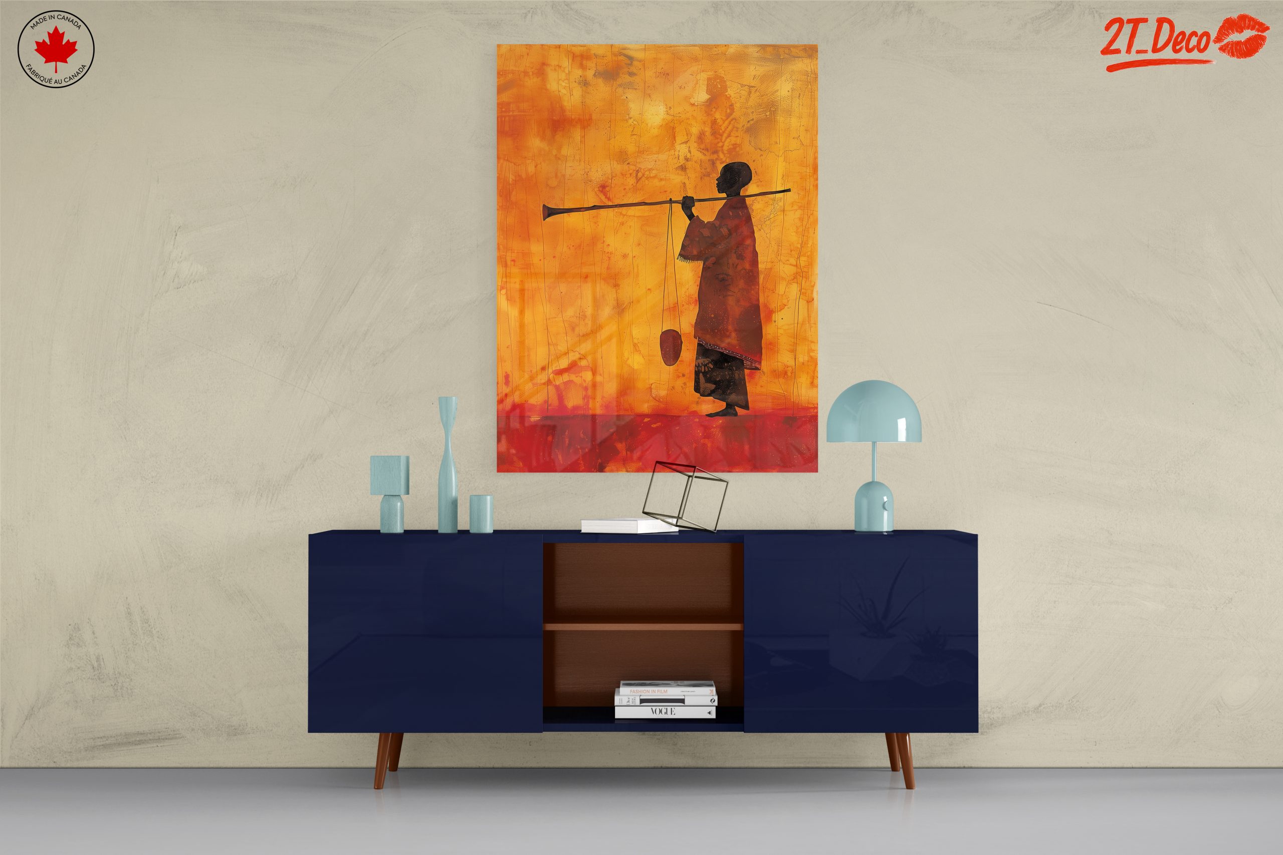 Silhouette of a Musician in Afro Art - Image 8