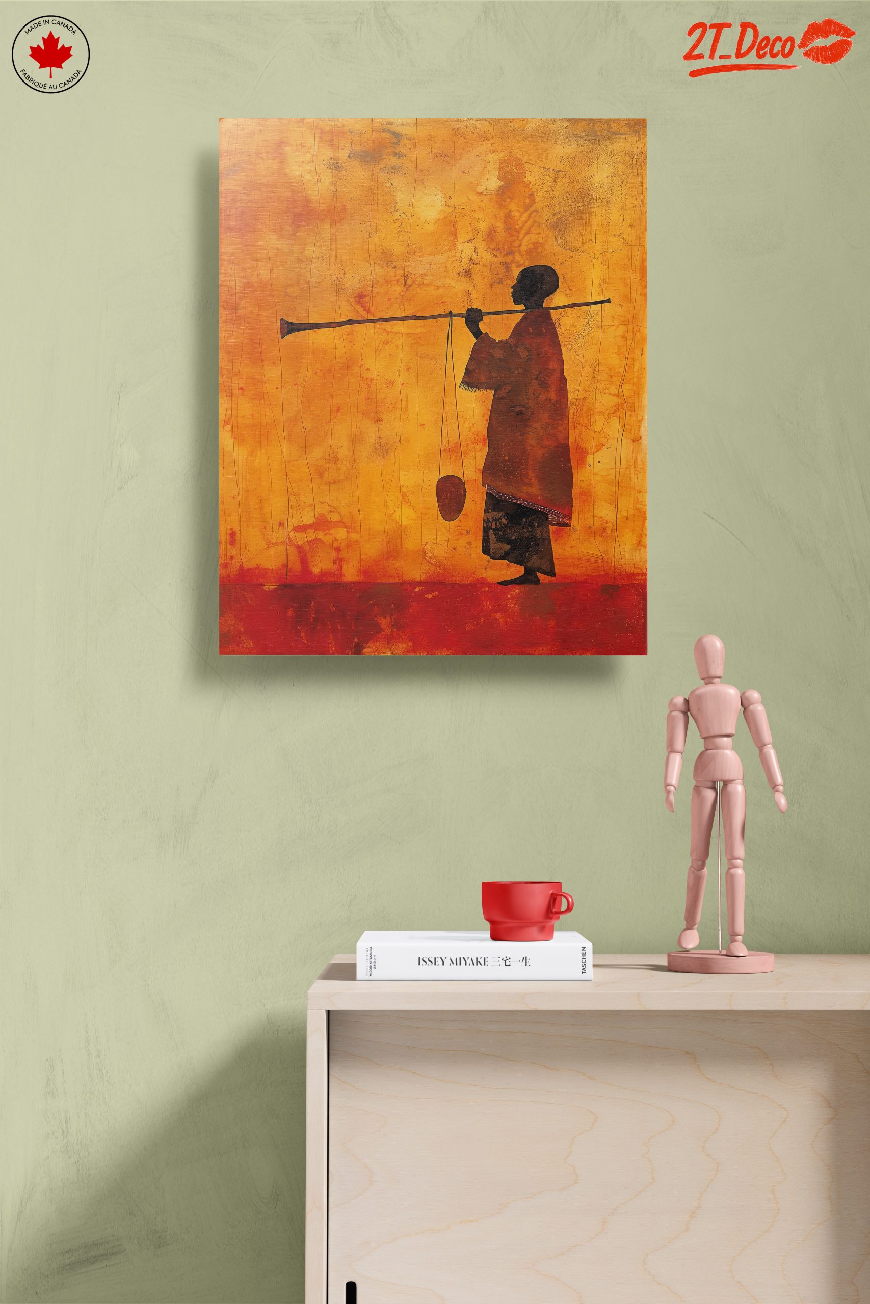 Silhouette of a Musician in Afro Art - Image 14