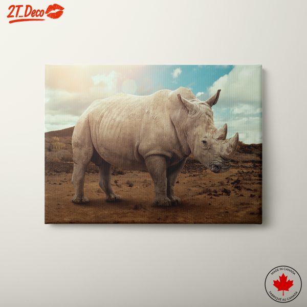 Realistic Rhinoceros in Natural Habitat