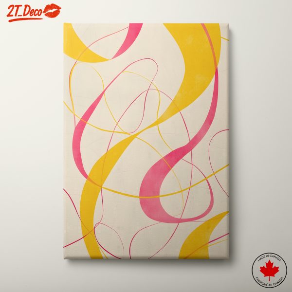 Abstract Curved Lines in Bright Colors